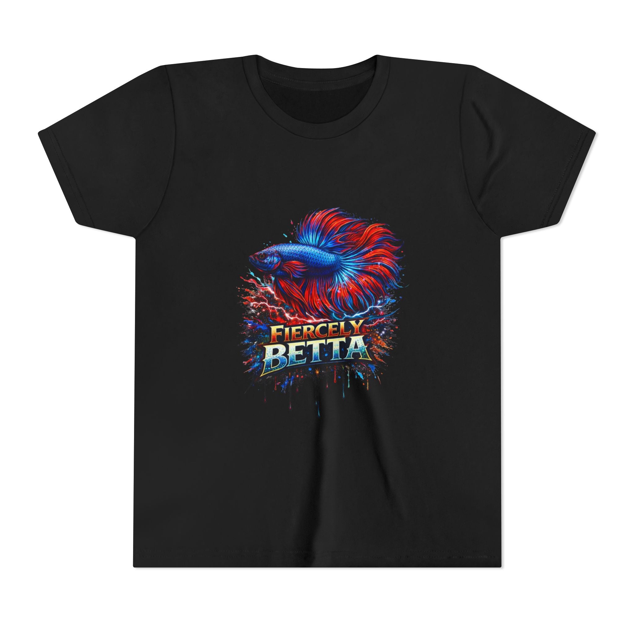 Fiercely Betta Youth Tee - Colorful Betta Fish Graphic Shirt