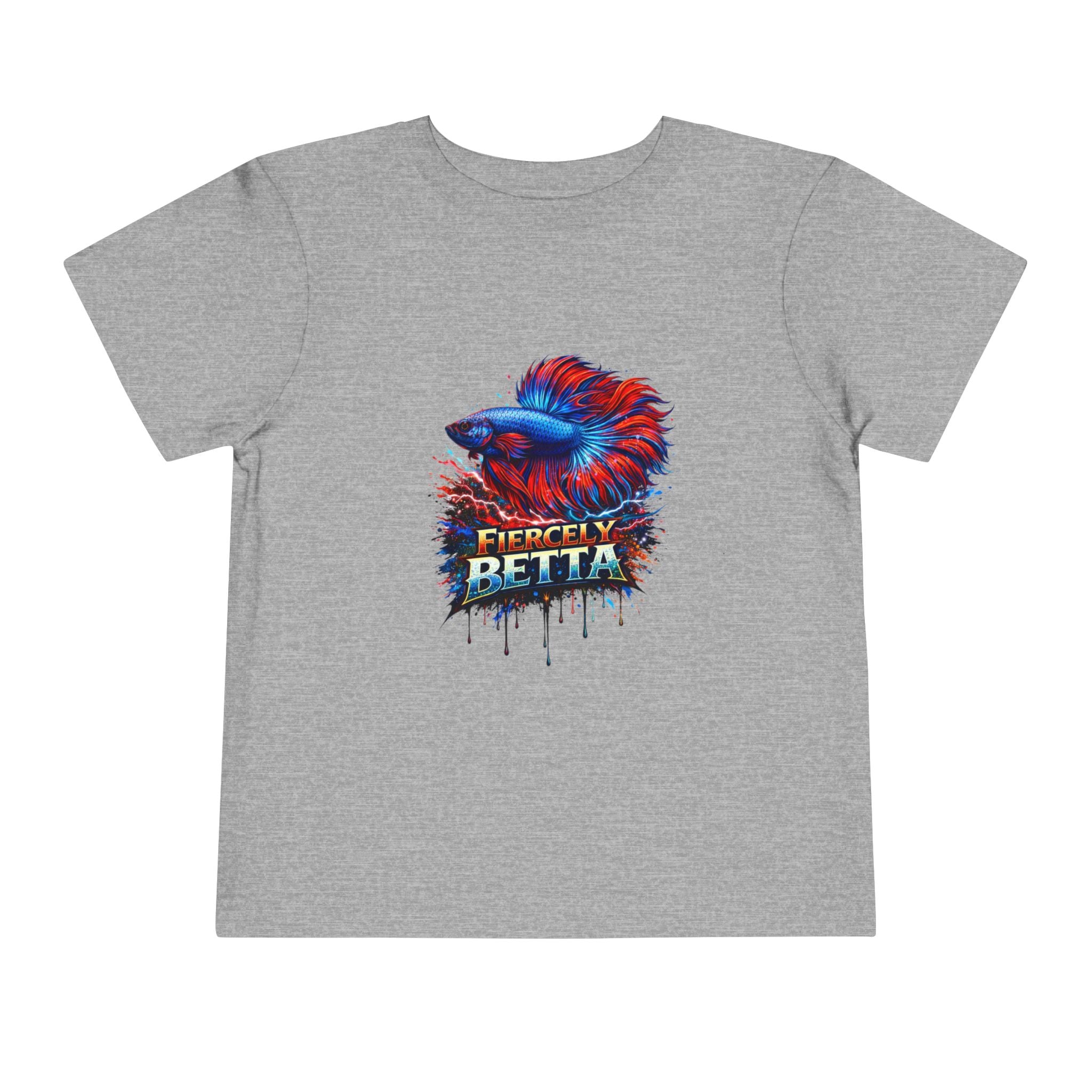 Toddler Tee - 'Fierce Betta' Colorful Betta Fish Graphic Shirt for Kids