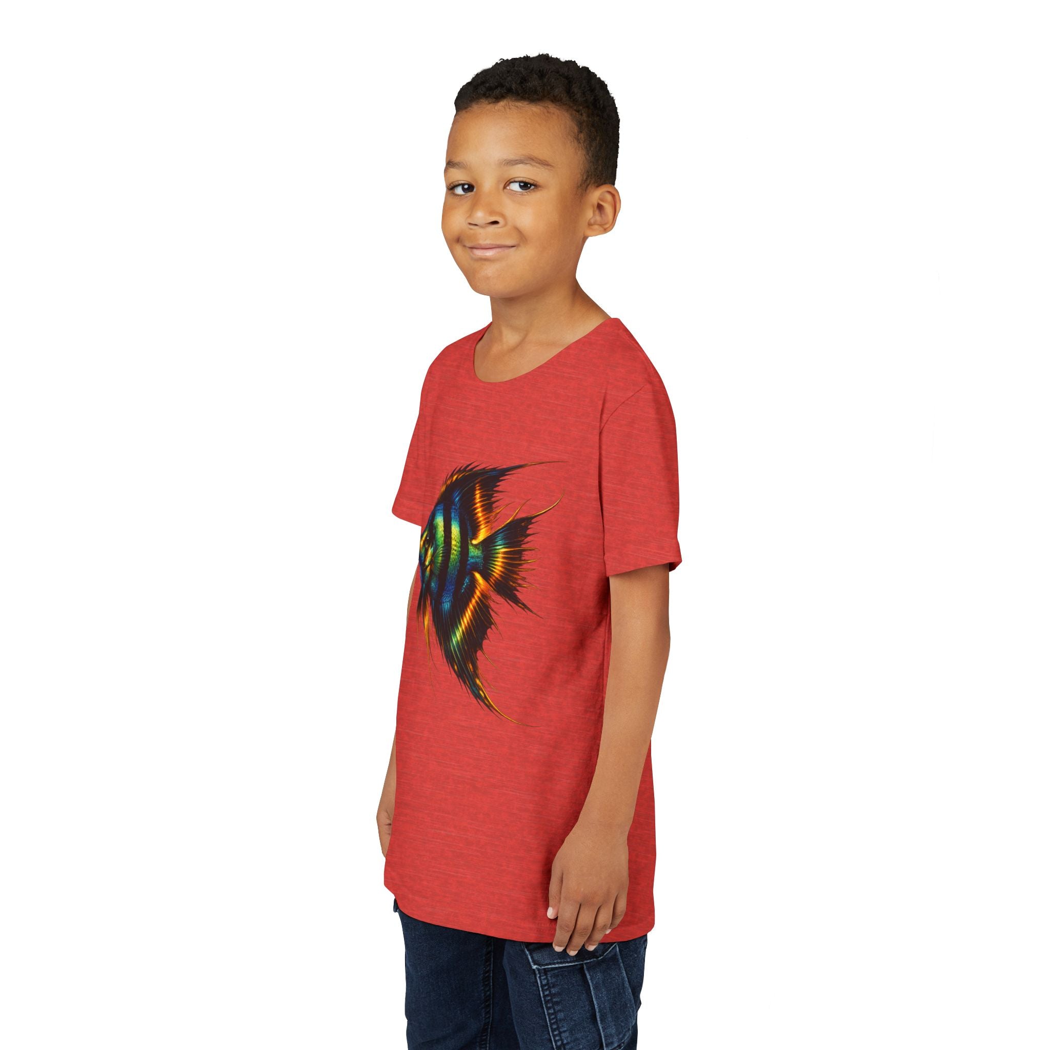 Angelfish Youth Tee – Colorful Aquarium Fish Graphic Shirt for Kids