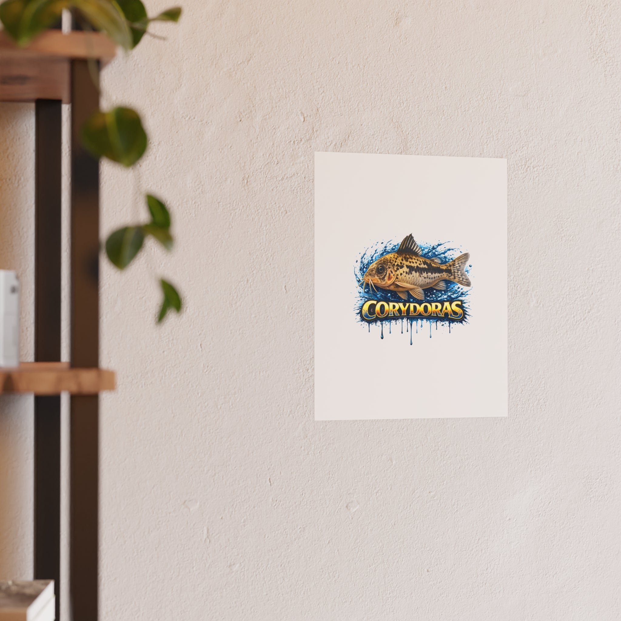 Corydoras Fish Poster — Decorative Aquarium Art Print (Satin/Matte)