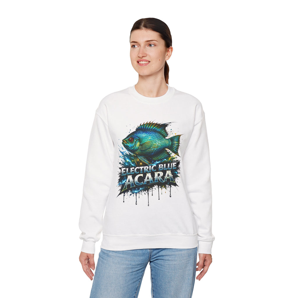 Electric Blue Acara – Heavy Blend™ Crewneck Sweatshirt