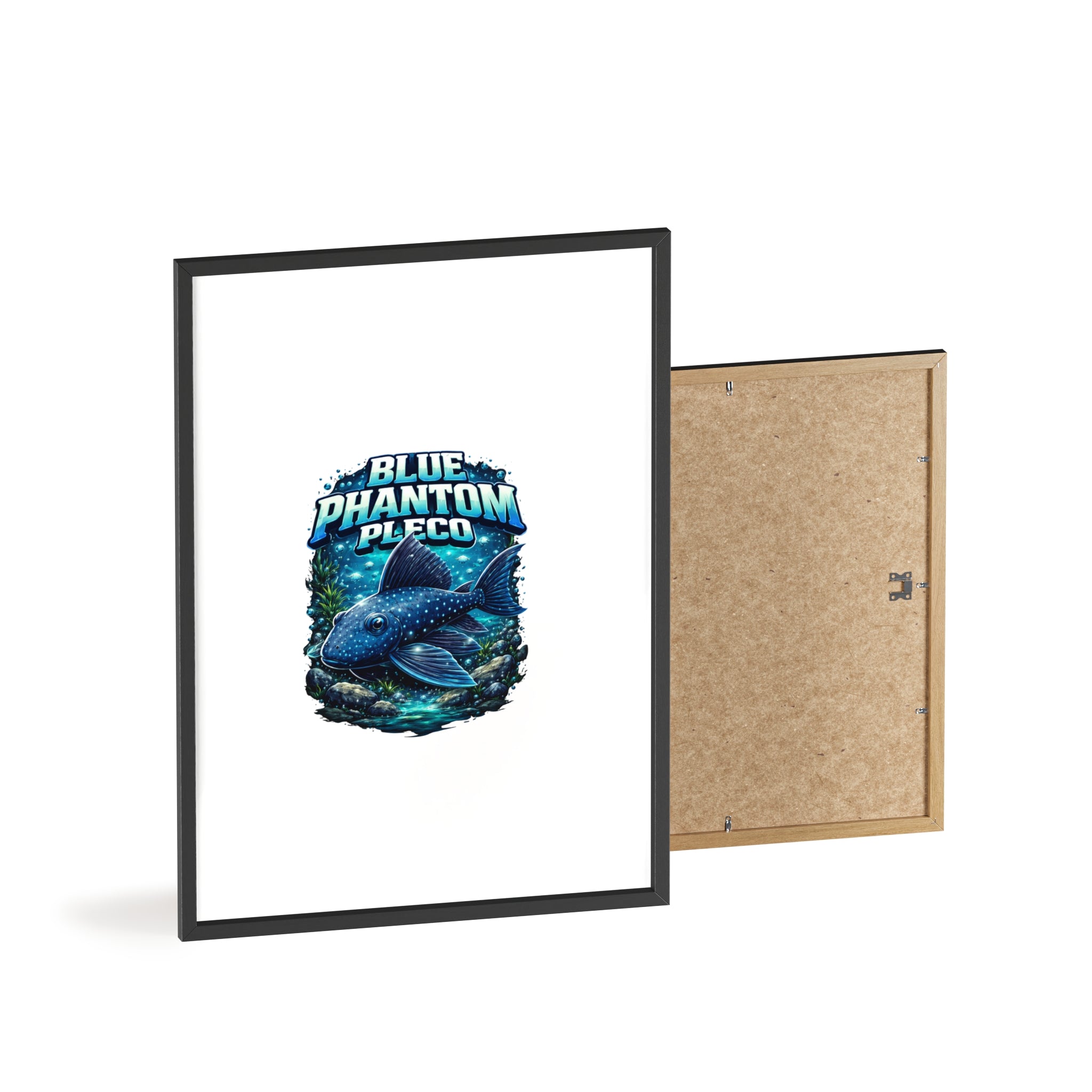 Blue Phantom Pleco Poster — Framed Aquarium Fish Wall Art
