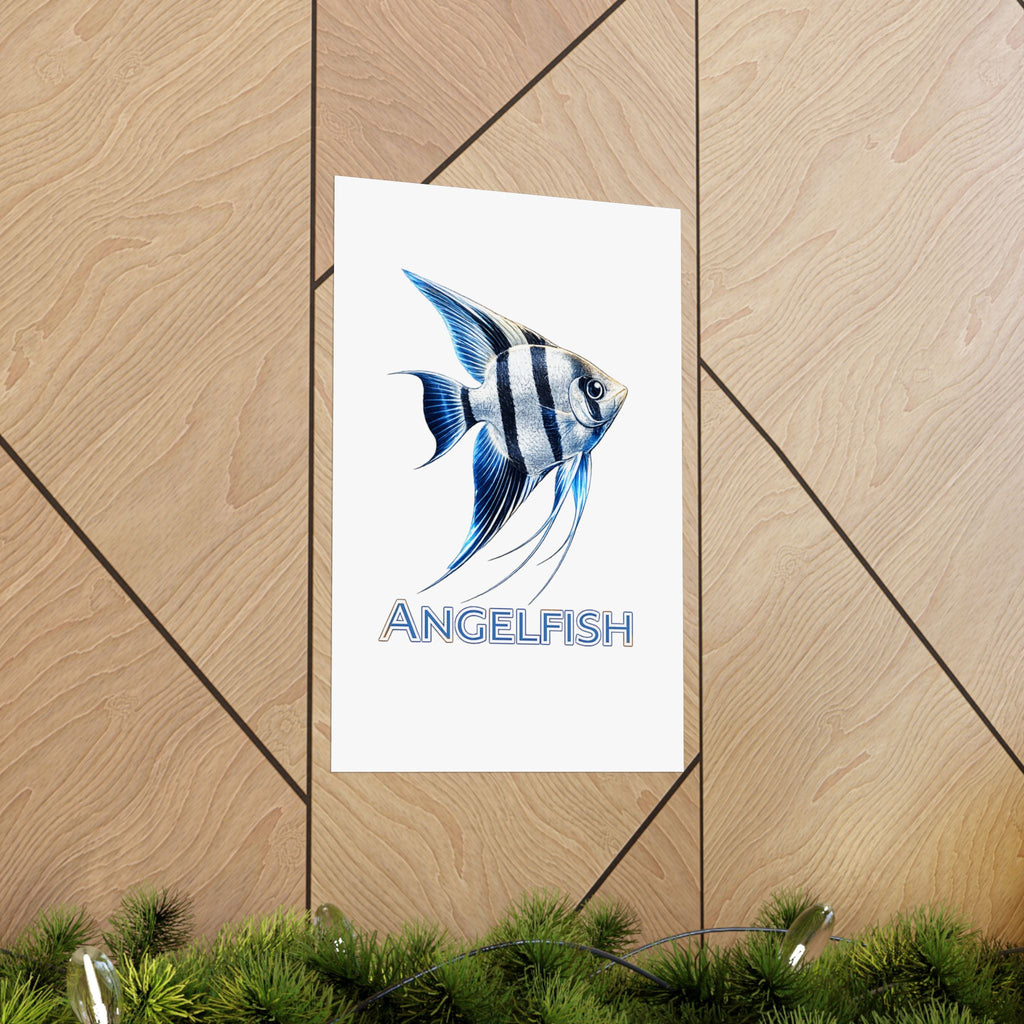 Angelfish Wall Poster — Matte Vertical Marine Fish Art Print
