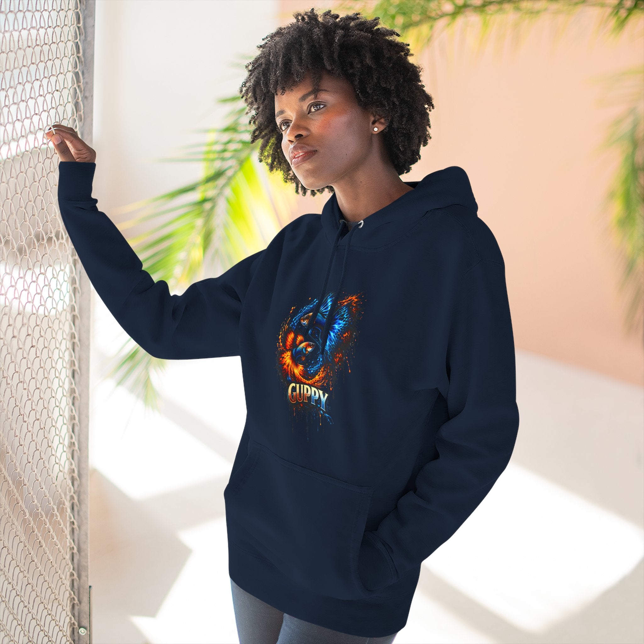 Fire & Ice Guppy – Premium Three-Panel Fleece Hoodie