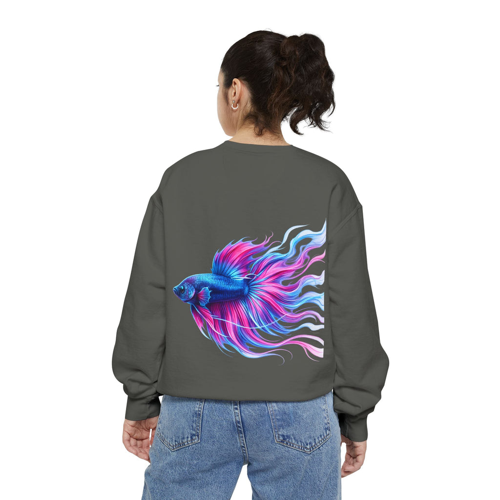 Betta Bliss Sweatshirt — Colorful Betta Fish Graphic Crewneck