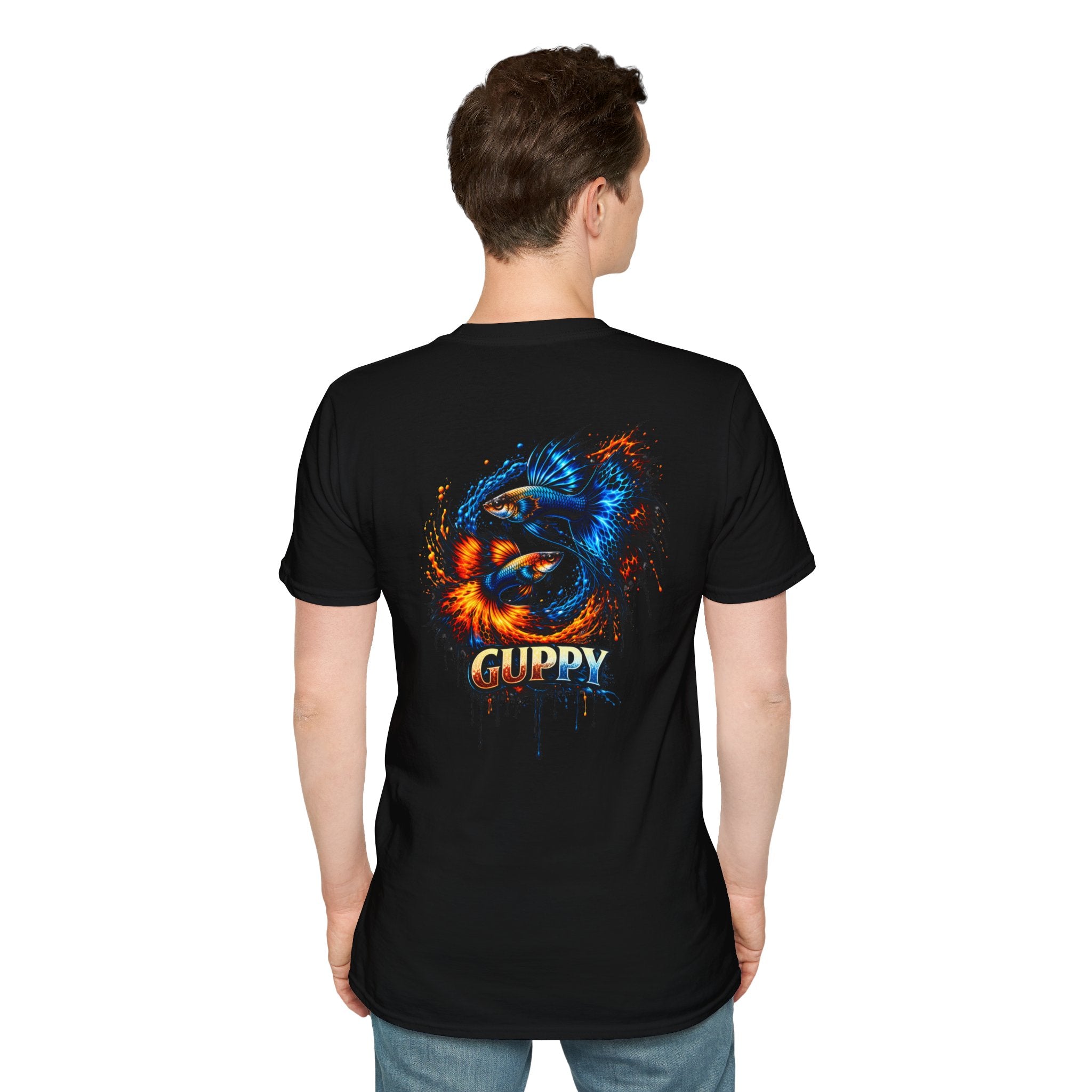 Guppy Fish T-Shirt — Vibrant Watercolor Drip Graphic Tee
