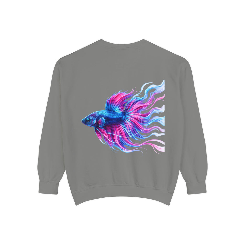 Betta Bliss Sweatshirt — Colorful Betta Fish Graphic Crewneck