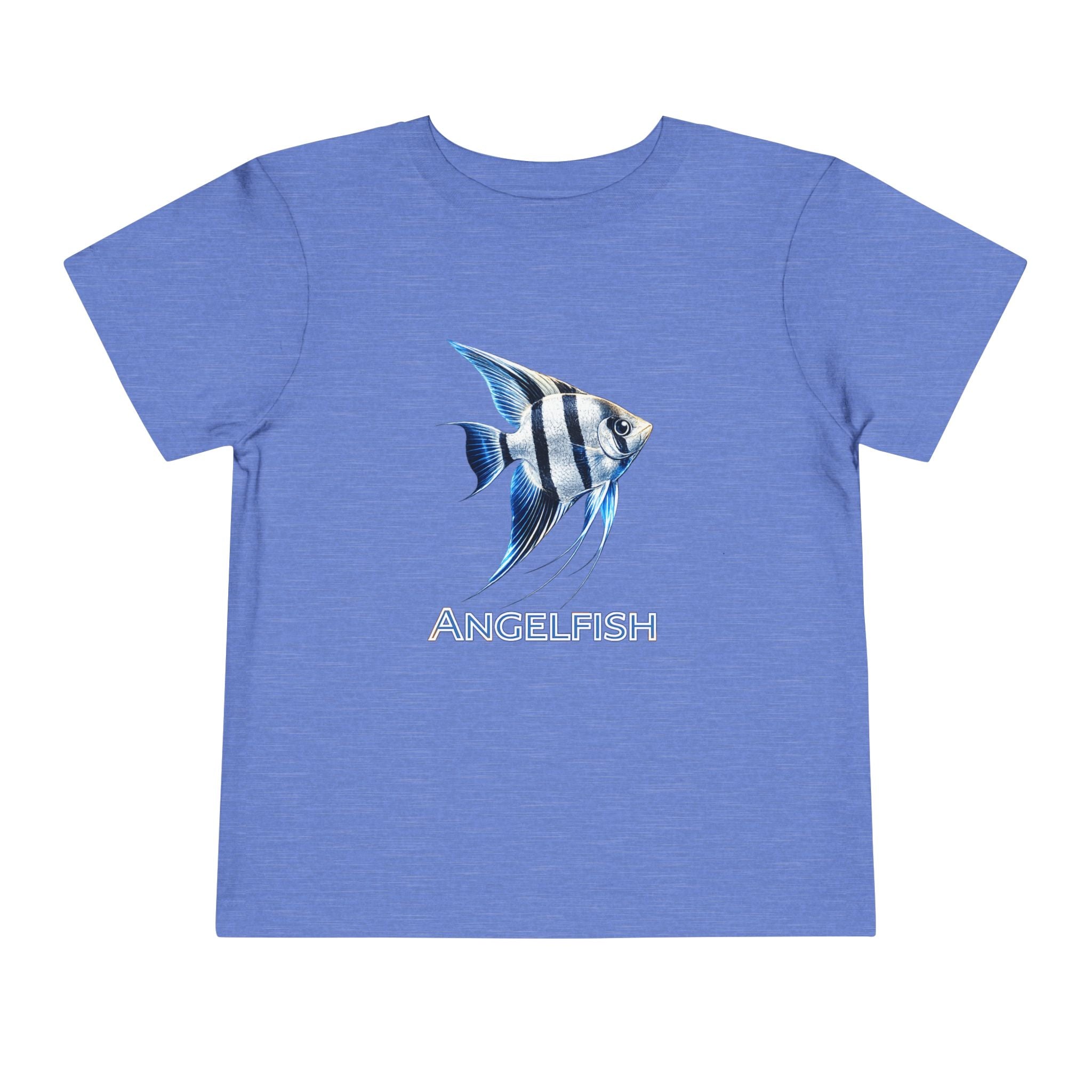 Angelfish Toddler Tee – Blue Aquarium Fish Graphic Shirt