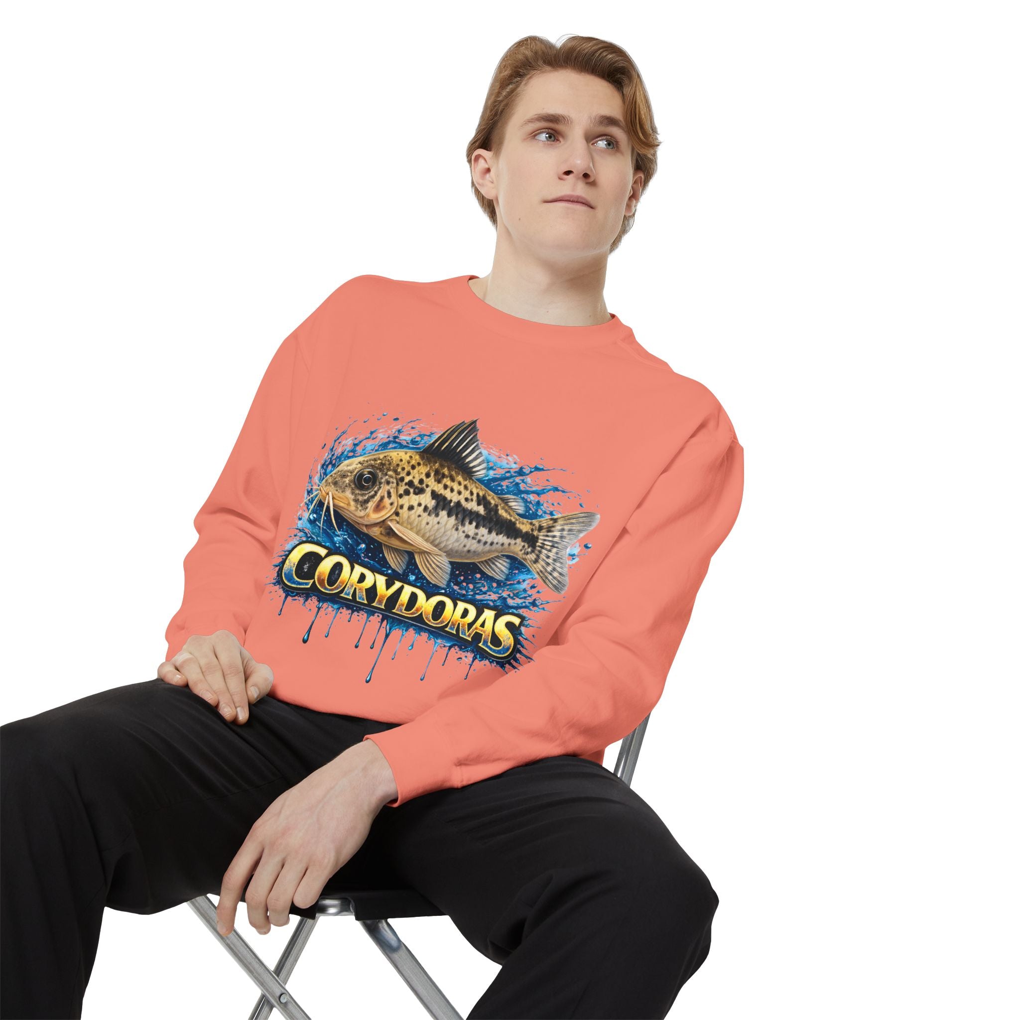 Corydoras Fish Sweatshirt — Aquatic Aquarium Catfish Graphic Crewneck