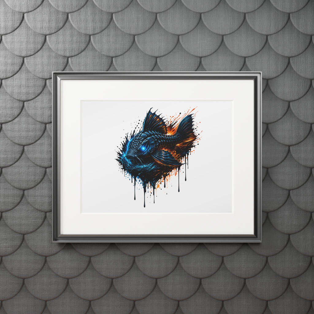 Armored Pleco – Premium "Deep Glow" Mounted Fine Art Print