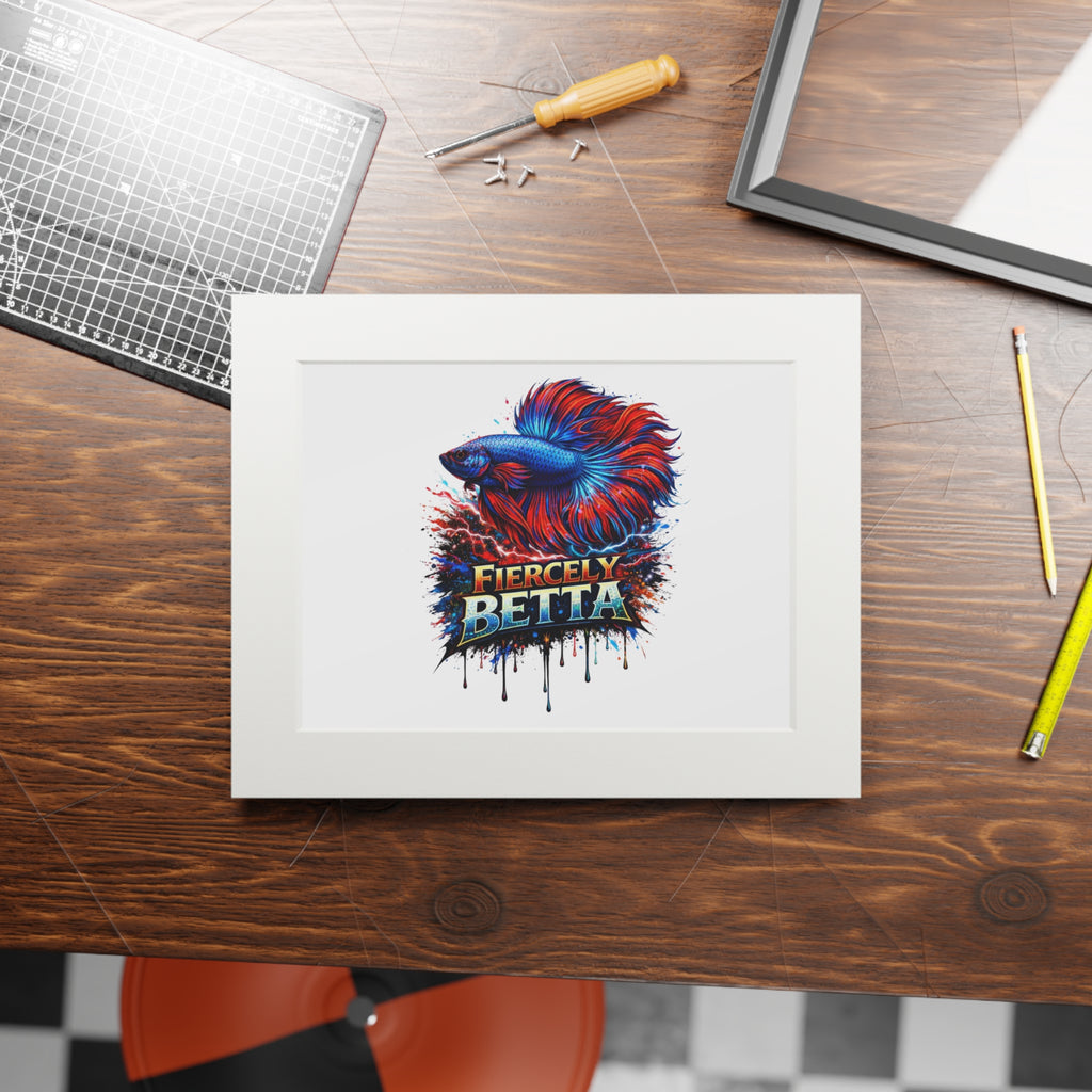 Fiercely Betta – Premium "Neon Flare" Mounted Fine Art Print