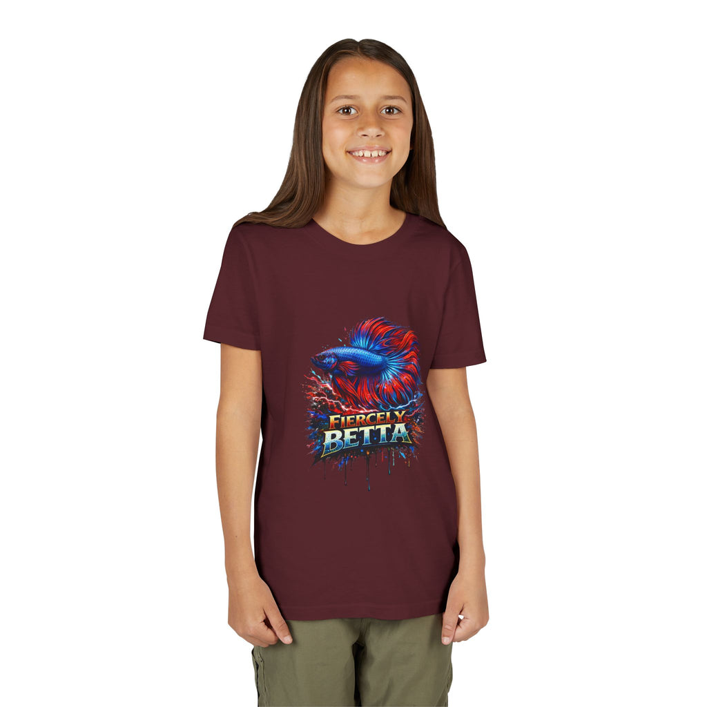 Fiercely Betta Youth Tee - Colorful Betta Fish Graphic Shirt