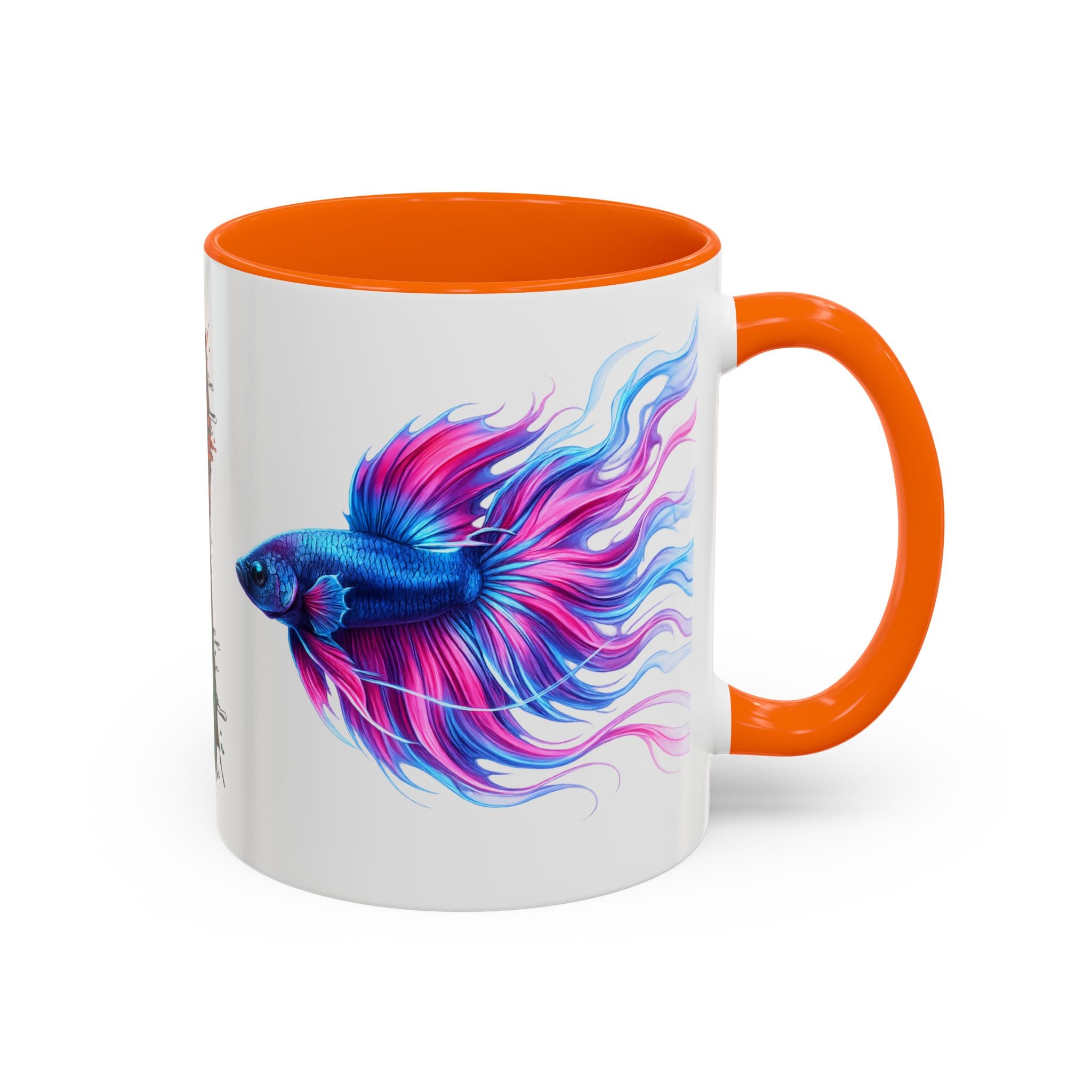 Betta Fish Accent Coffee Mug — Vibrant Neon Betta Design (11/15 oz)