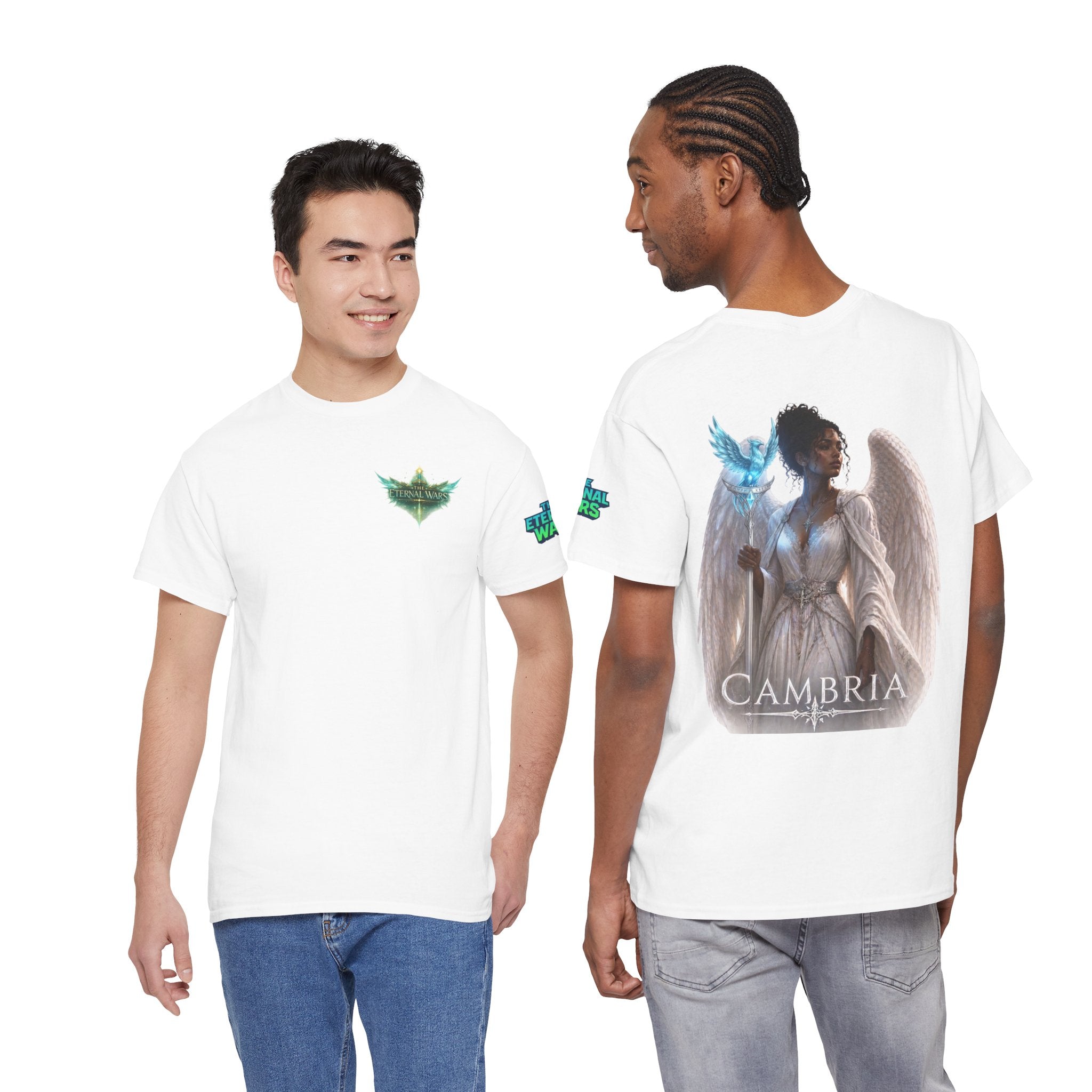 The Eternal Wars Graphic Tee – "Cambria" Winged Warrior Shirt