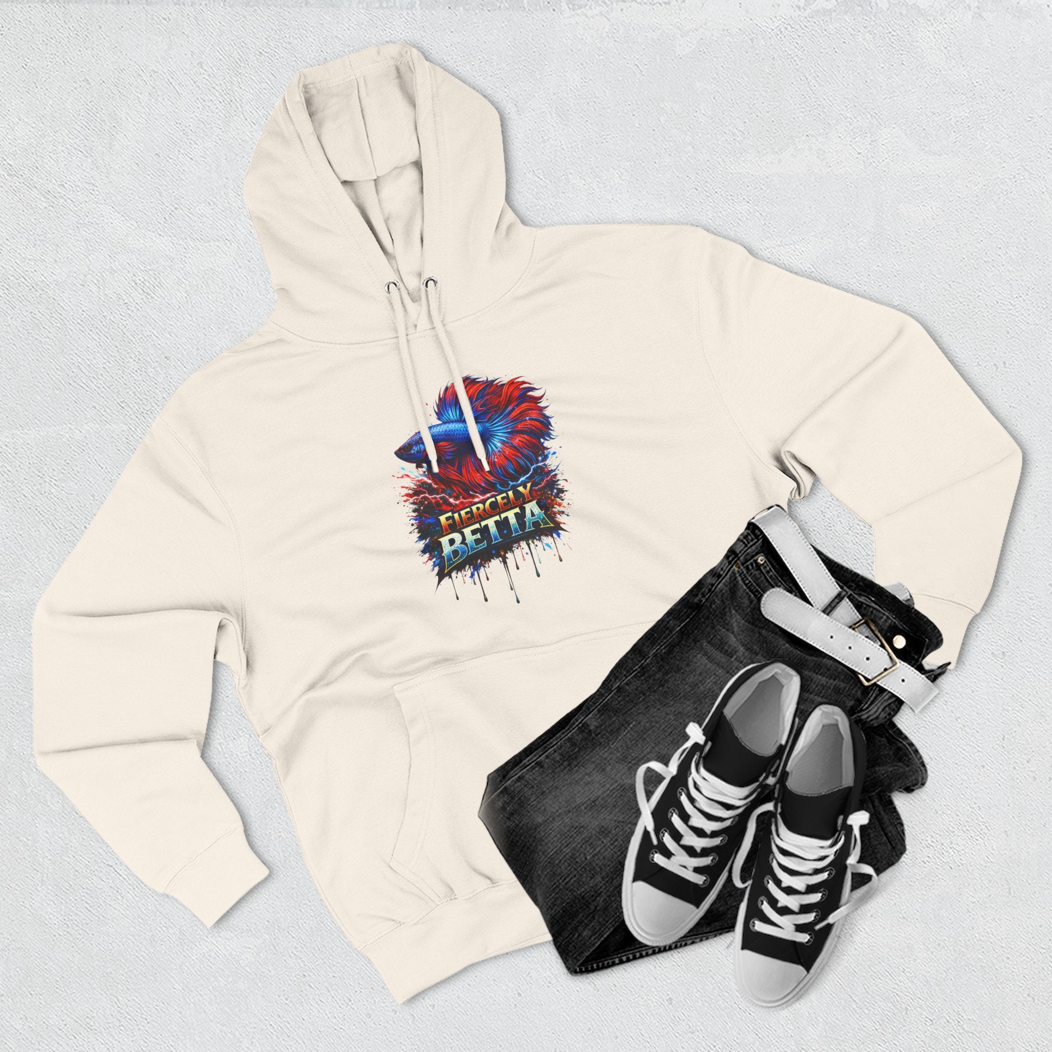 Fiercely Betta – Premium "Neon Flare" 3-End Fleece Hoodie