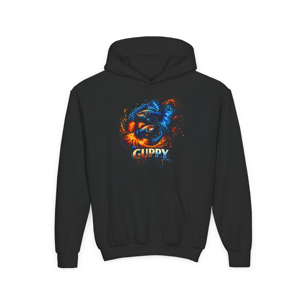 Fire & Ice Guppy – Kids "Neon Flare" Fleece Hoodie