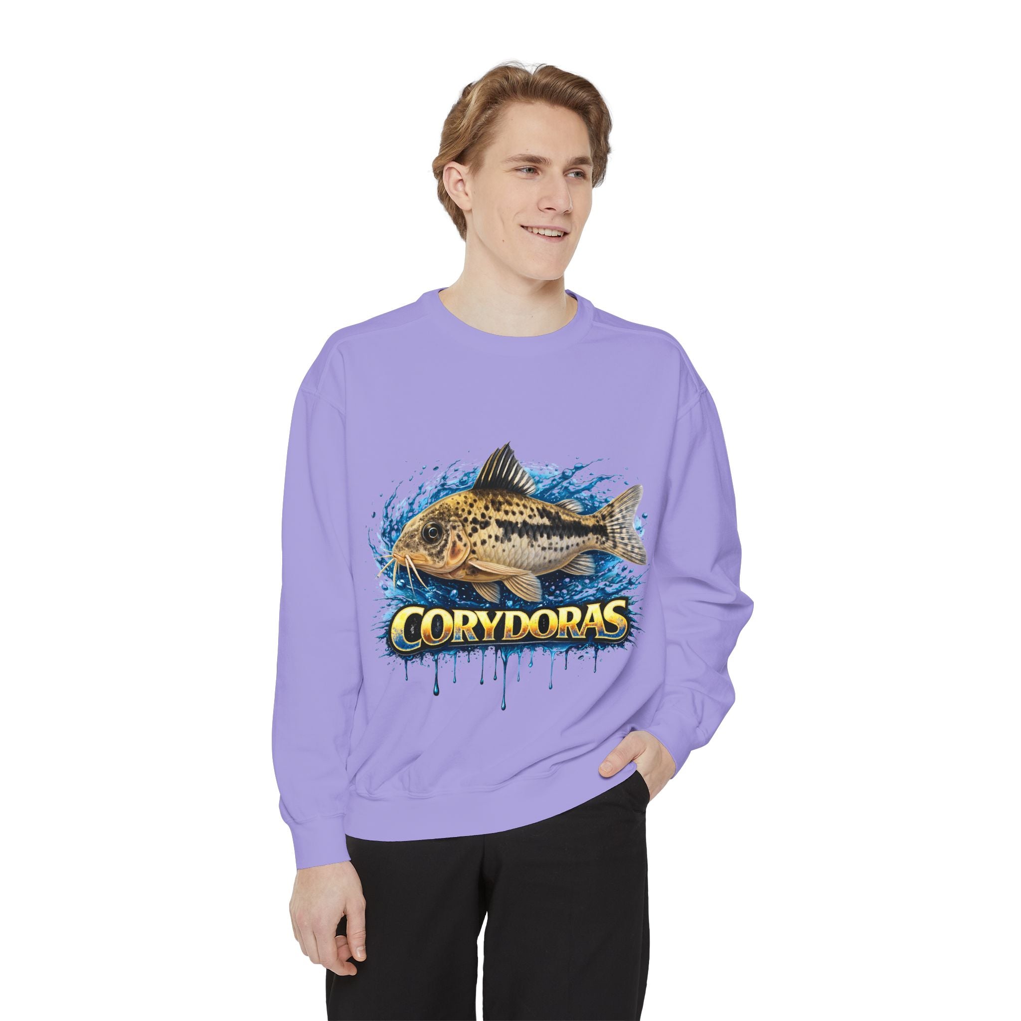 Corydoras Fish Sweatshirt — Aquatic Aquarium Catfish Graphic Crewneck