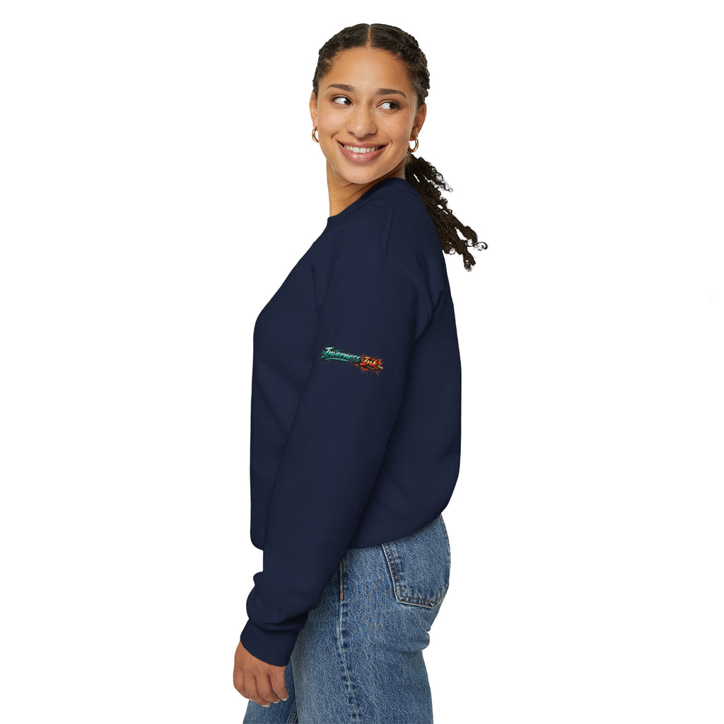 Angelfish Crewneck Sweatshirt — Blue Tropical Fish Graphic
