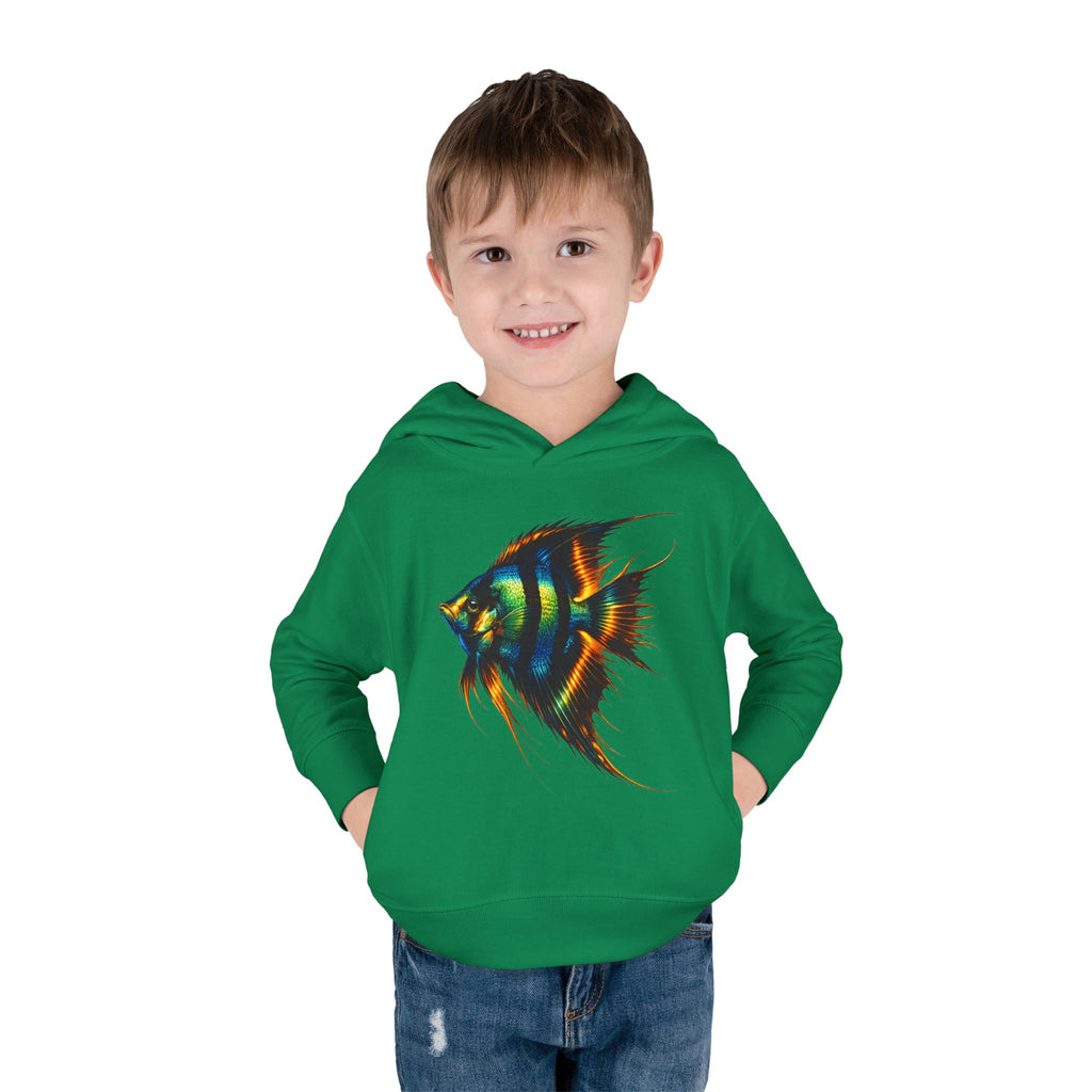 Toddler Hoodie with Colorful Angelfish Graphic