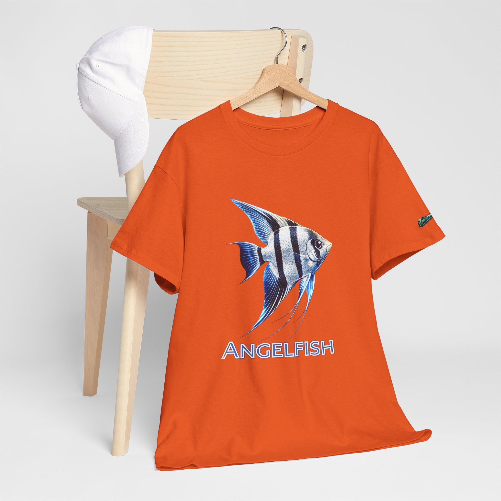 Angelfish Graphic Tee — Blue Tropical Fish Shirt
