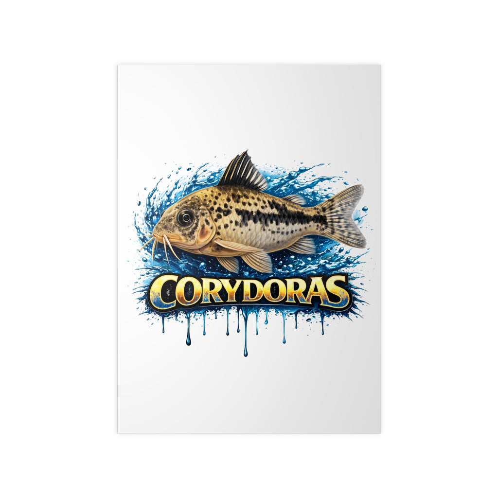 Peppered Cory Photopaper Poster — Colorful Aquarium Catfish Art Print