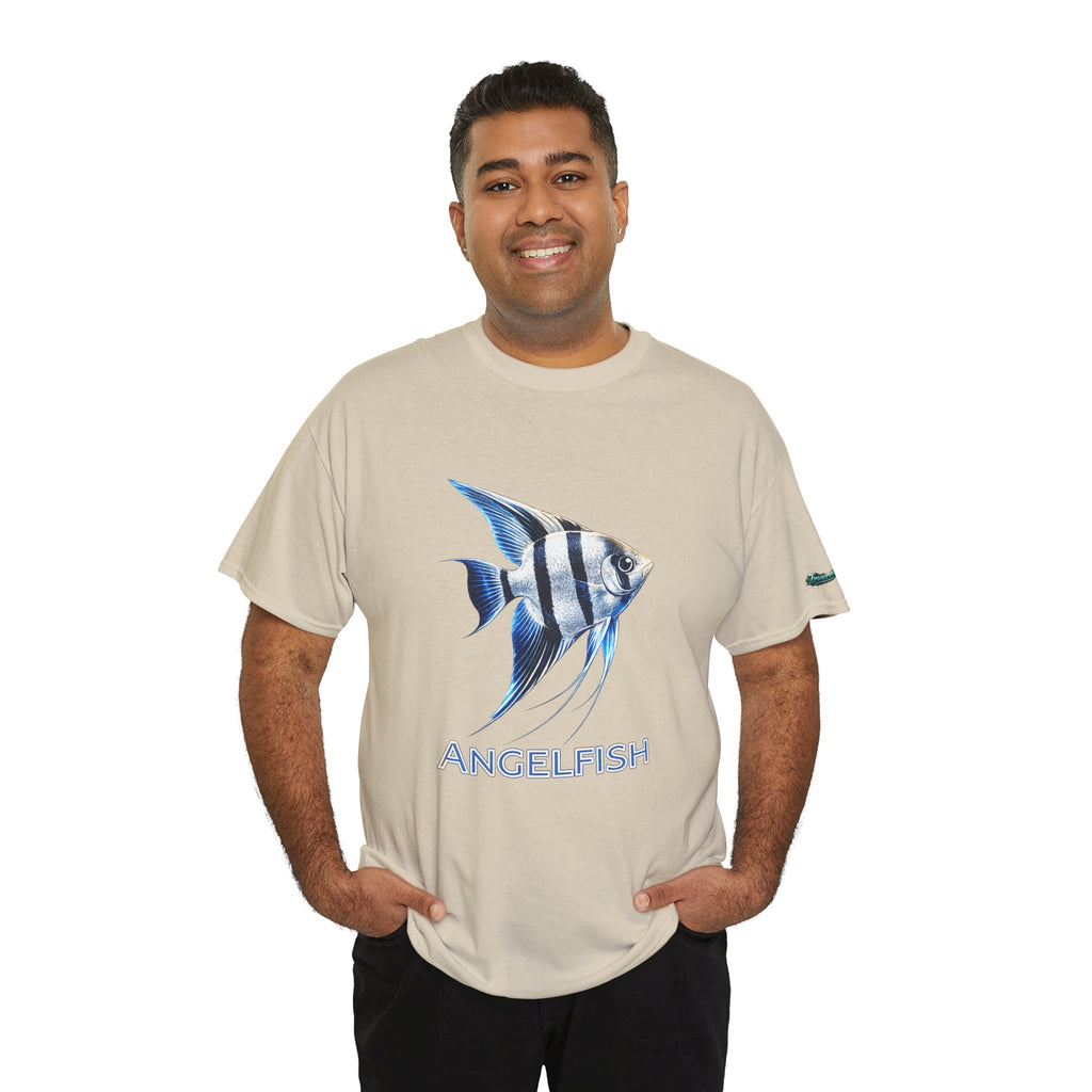 Angelfish Graphic Tee — Blue Tropical Fish Shirt