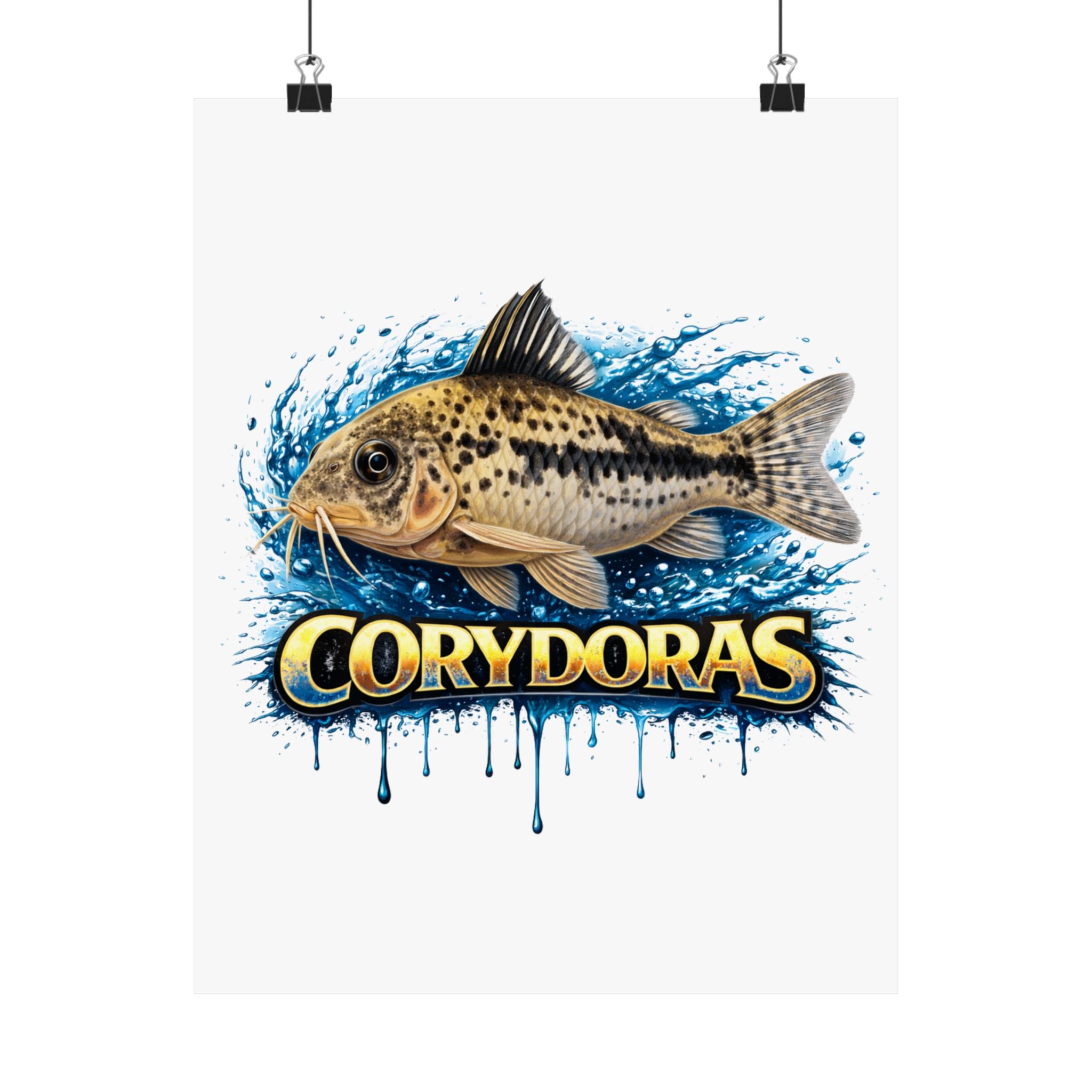Corydoras Fish Matte Poster — Aquarium Lover Wall Art