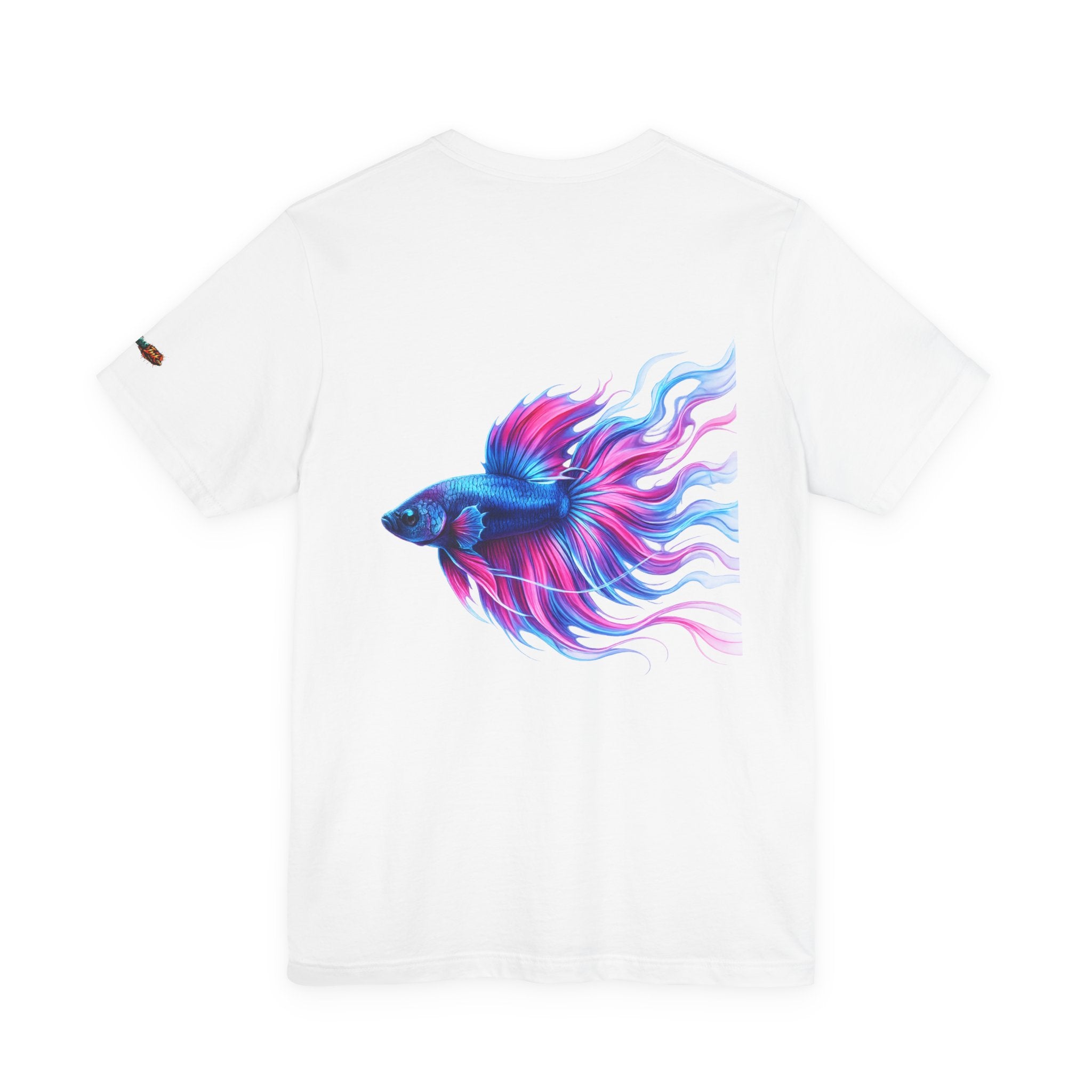 Betta Fish Graphic Tee — Vibrant Blue & Pink Aquatic Art T‑Shirt