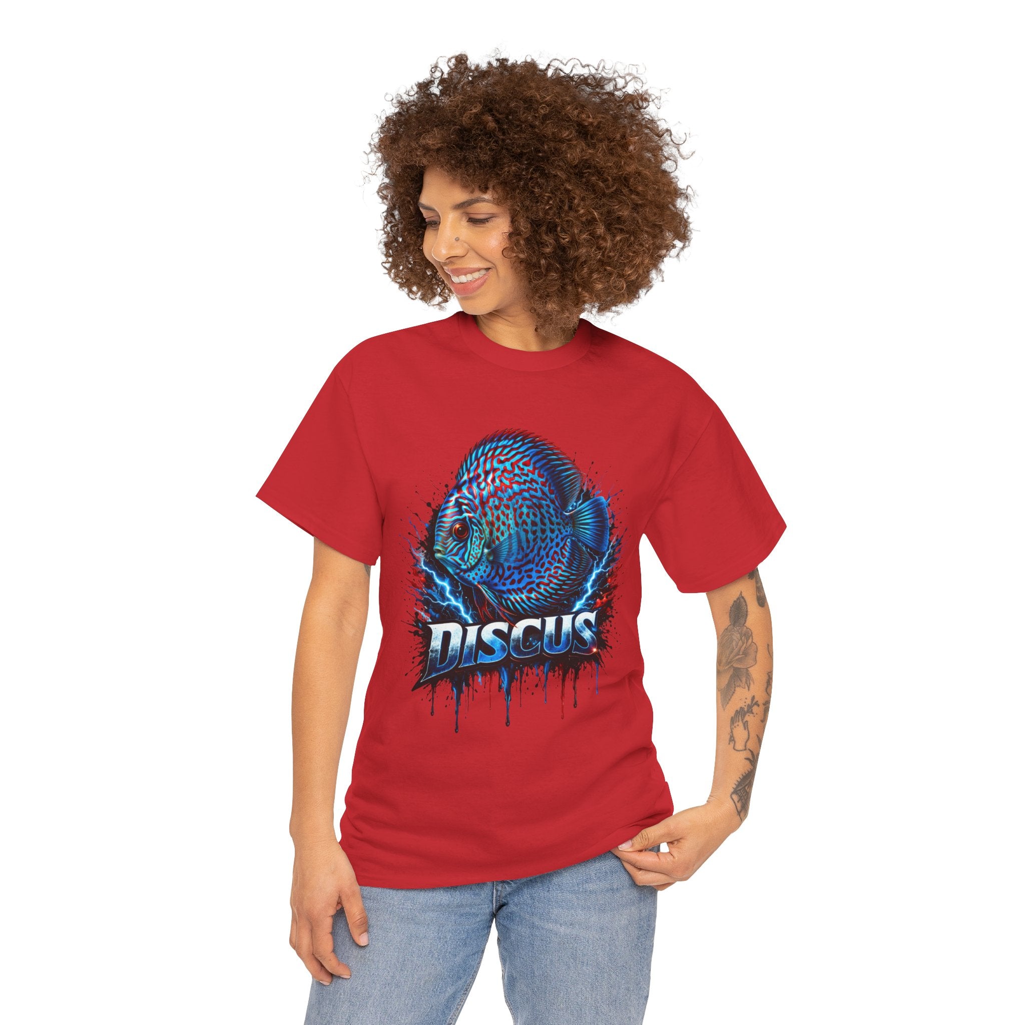 Discus Fish Graphic Tee - Vibrant Aquarium Fish Shirt