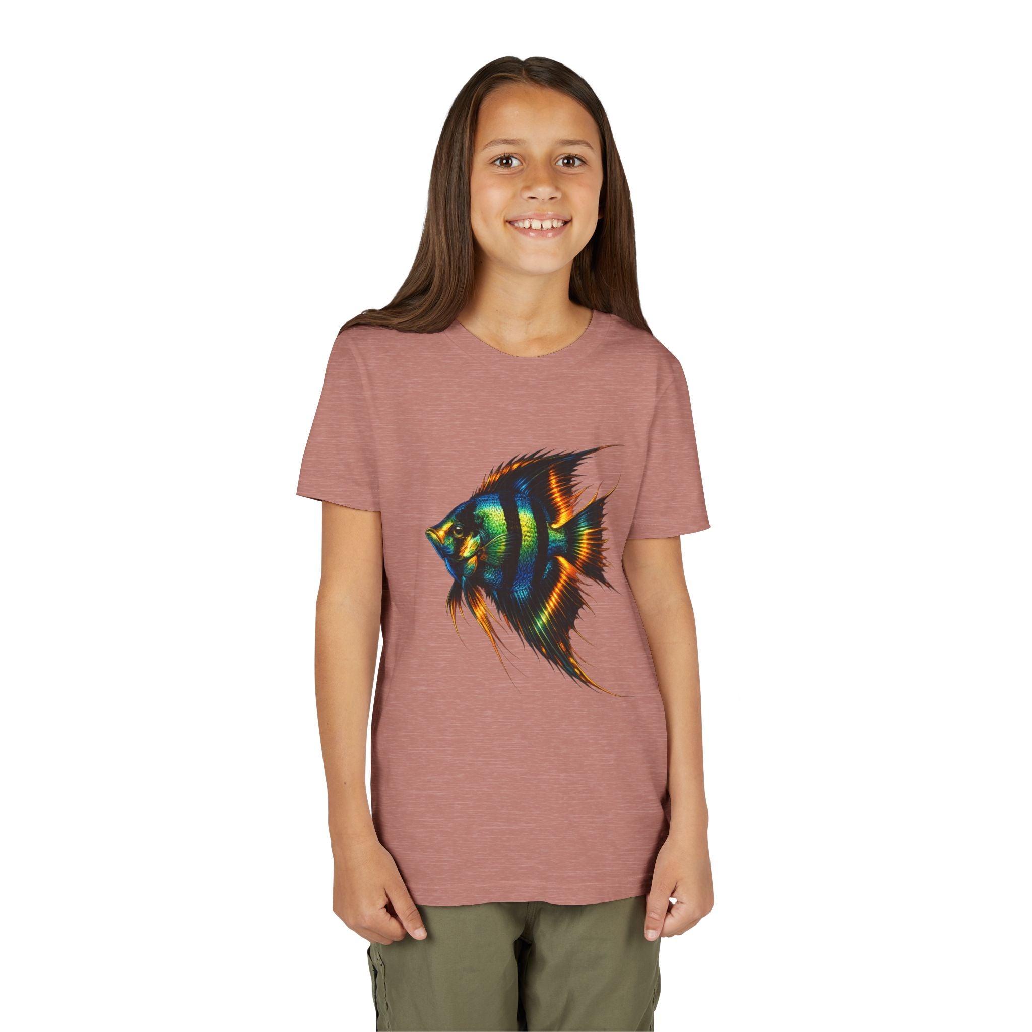 Angelfish Youth Tee – Colorful Aquarium Fish Graphic Shirt for Kids