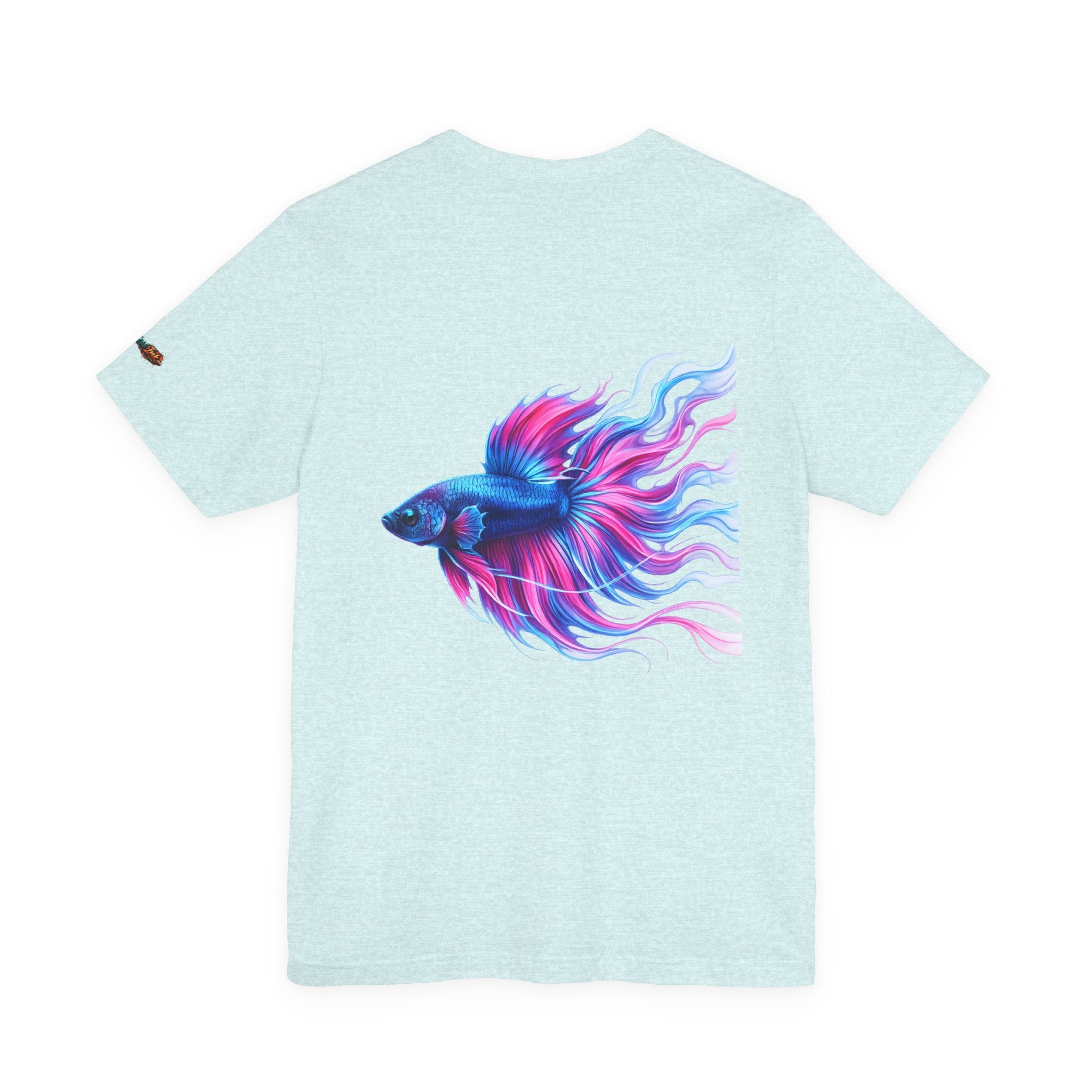 Betta Fish Graphic Tee — Vibrant Blue & Pink Aquatic Art T‑Shirt