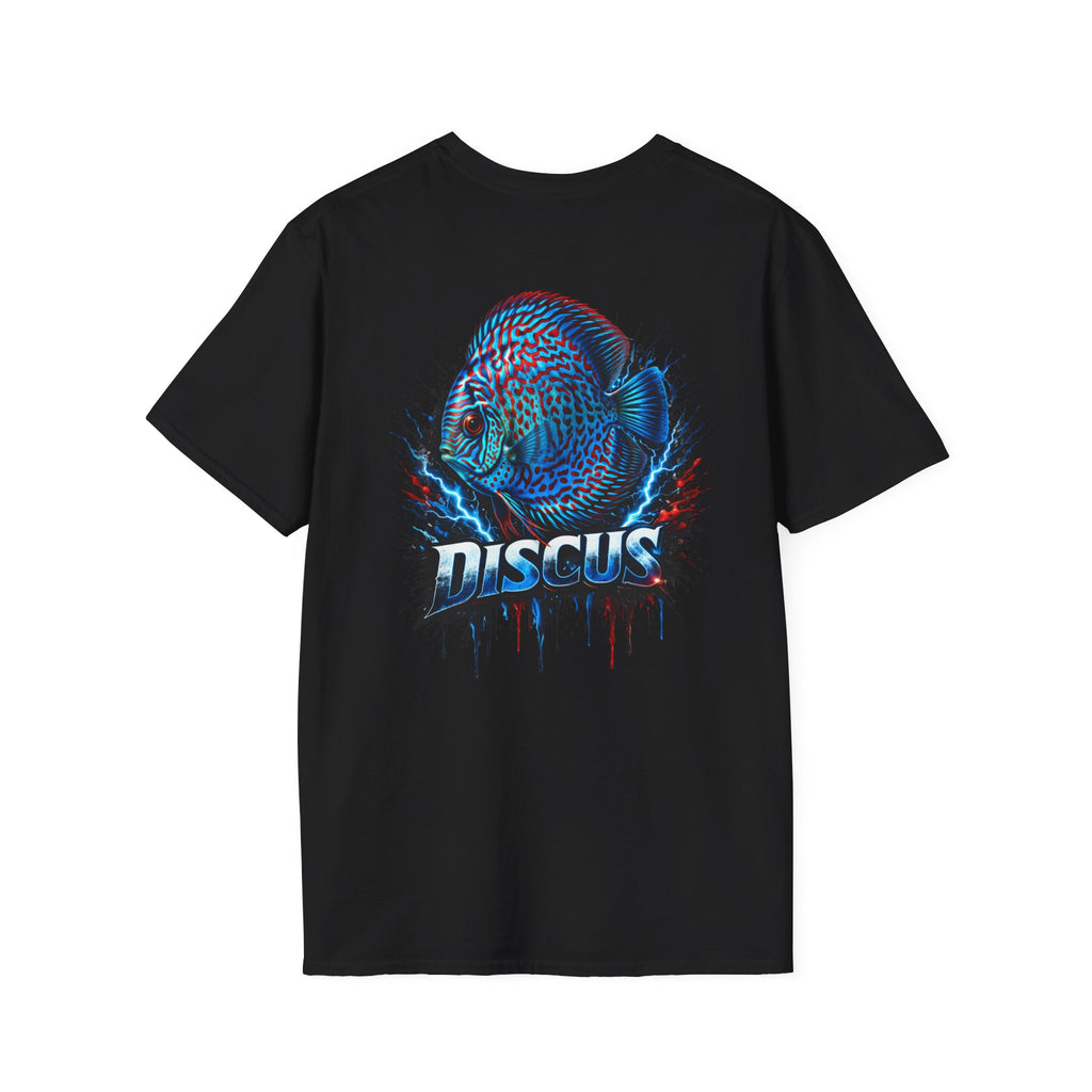 Electric Discus Fish T-Shirt - King of the Aquarium Lightning Art