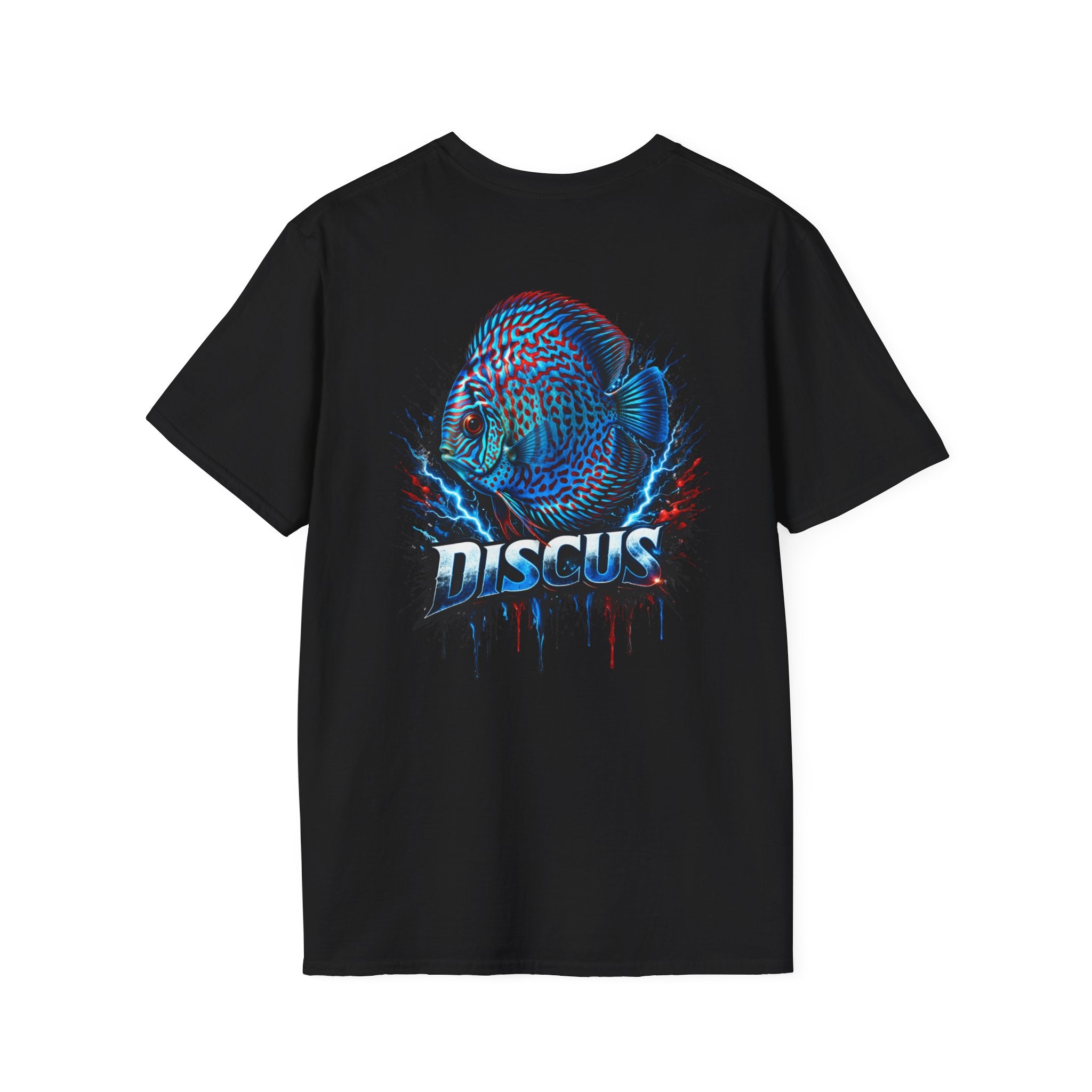 Electric Discus Fish T-Shirt - King of the Aquarium Lightning Art