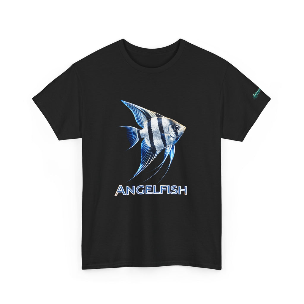 Angelfish Graphic Tee — Blue Tropical Fish Shirt