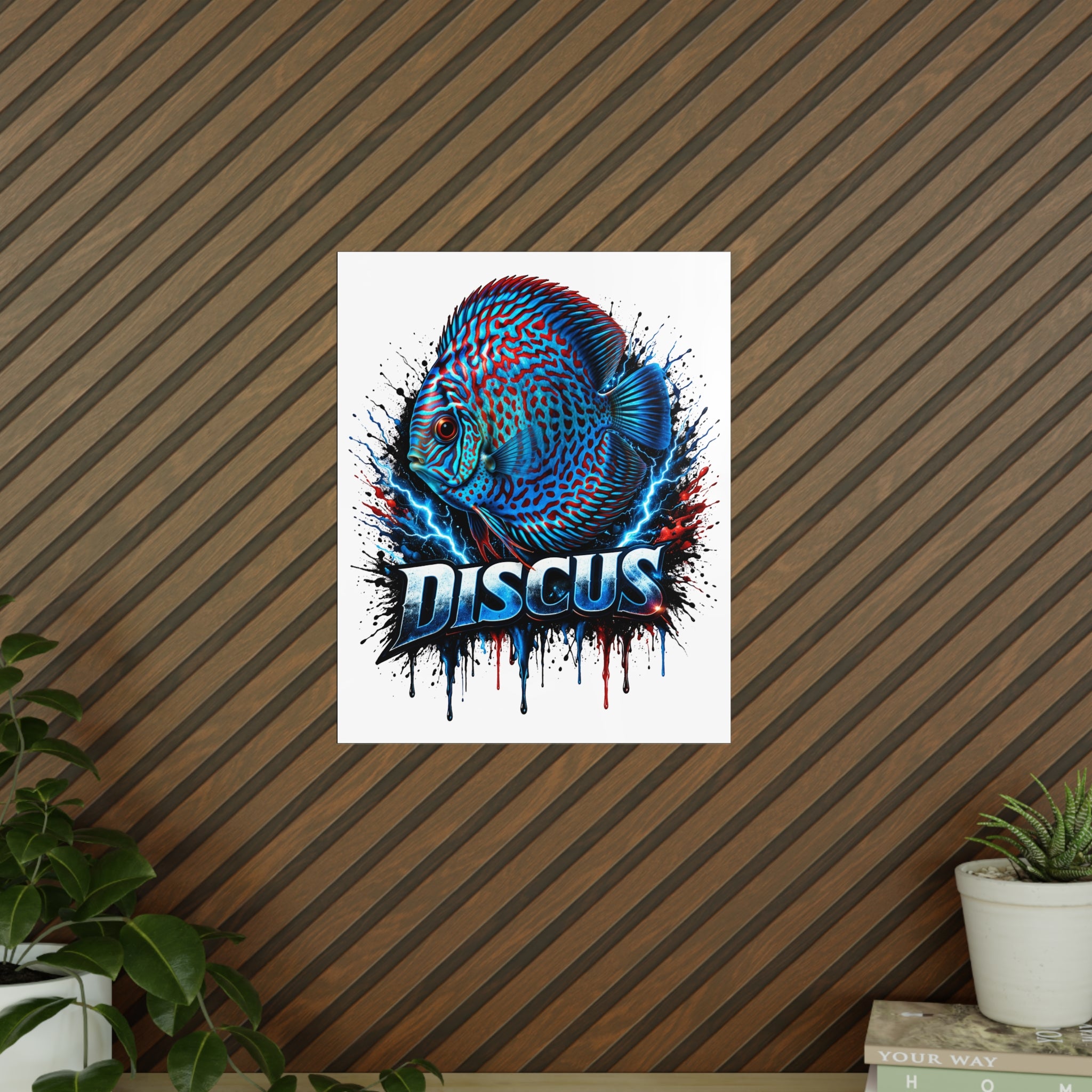 Discus Fish Photopaper Poster – Vibrant Aquarium Wall Art