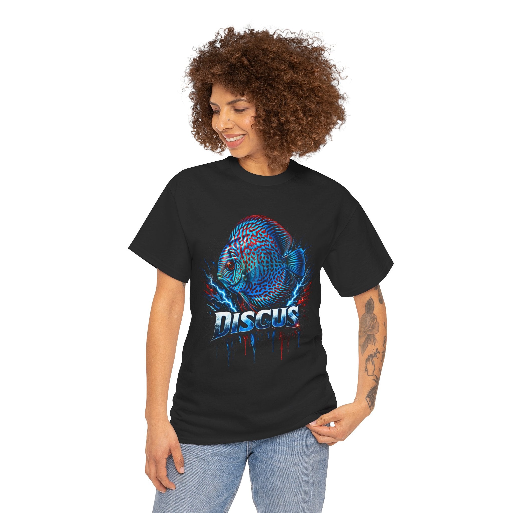 Discus Fish Graphic Tee - Vibrant Aquarium Fish Shirt