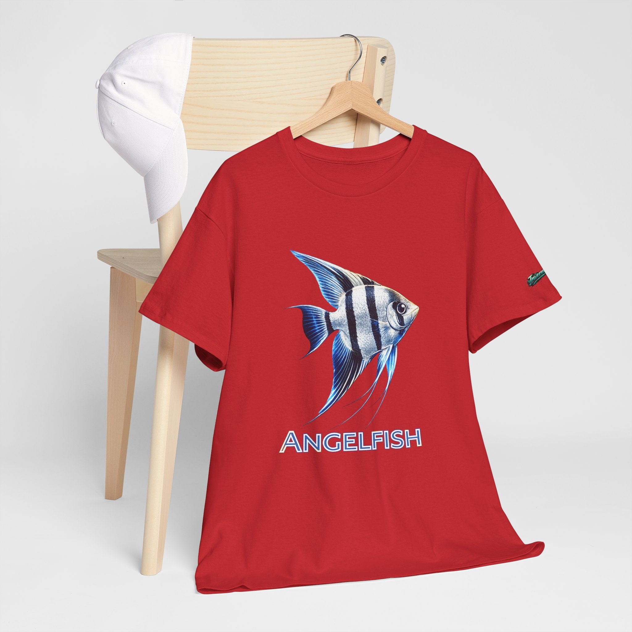 Angelfish Graphic Tee — Blue Tropical Fish Shirt