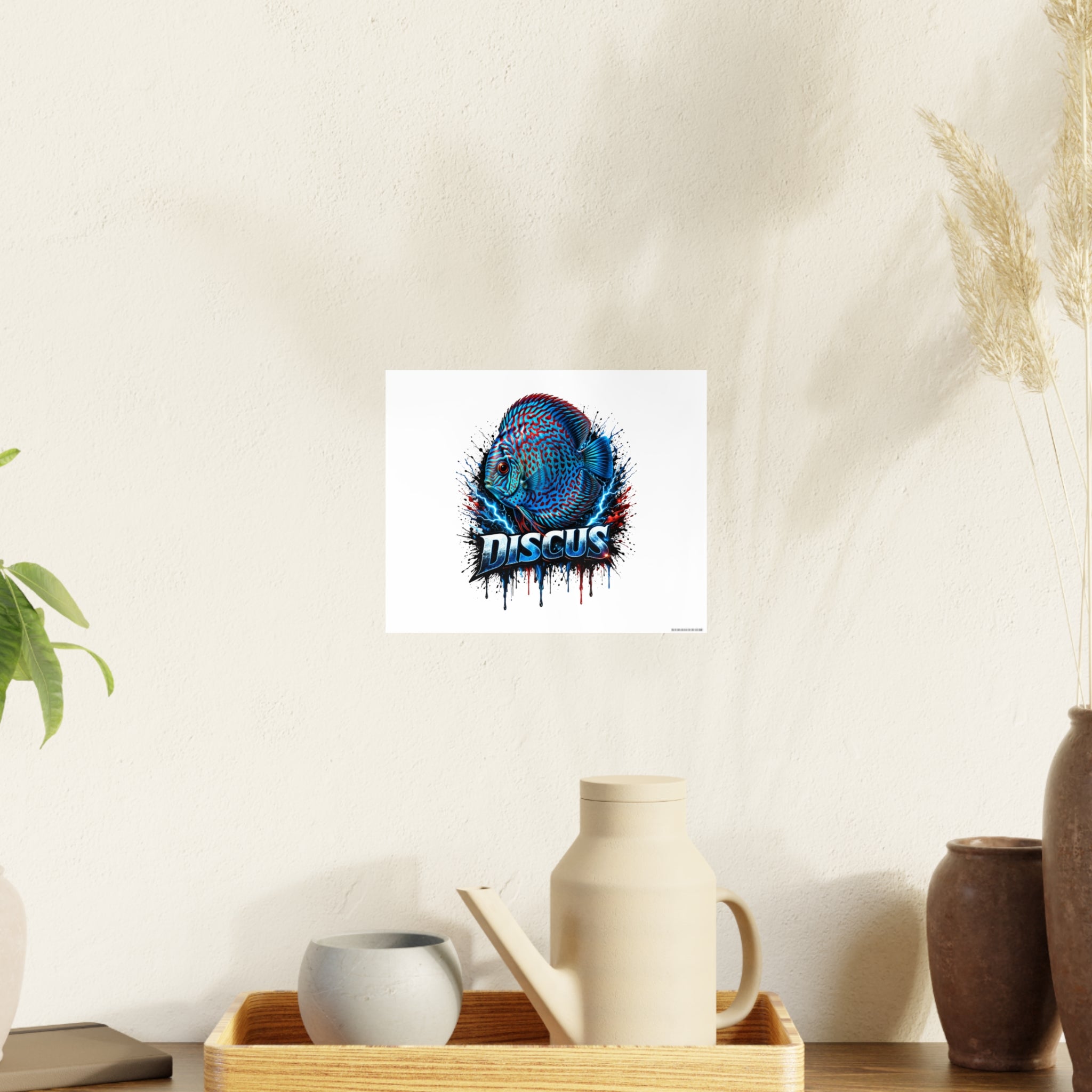 Discus Fish Art Poster — Vibrant Aquarium Wall Print
