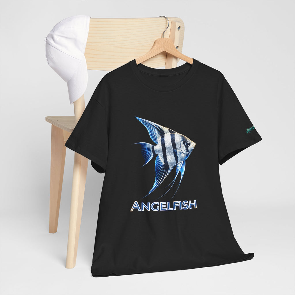 Angelfish Graphic Tee — Blue Tropical Fish Shirt