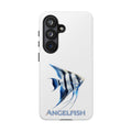 Angelfish Tough Phone Case – Durable Protective Case with Blue Tropical Fish Design