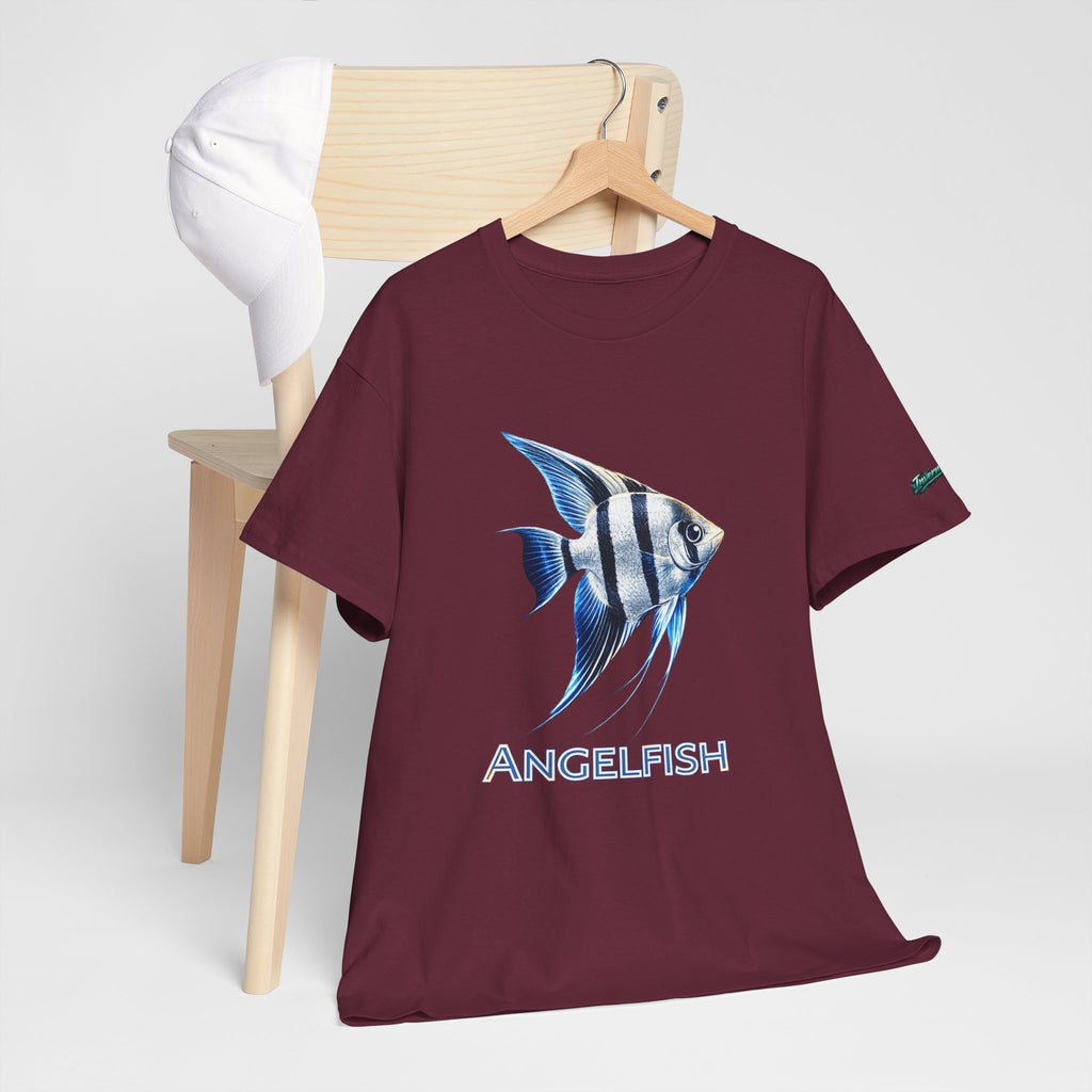 Angelfish Graphic Tee — Blue Tropical Fish Shirt