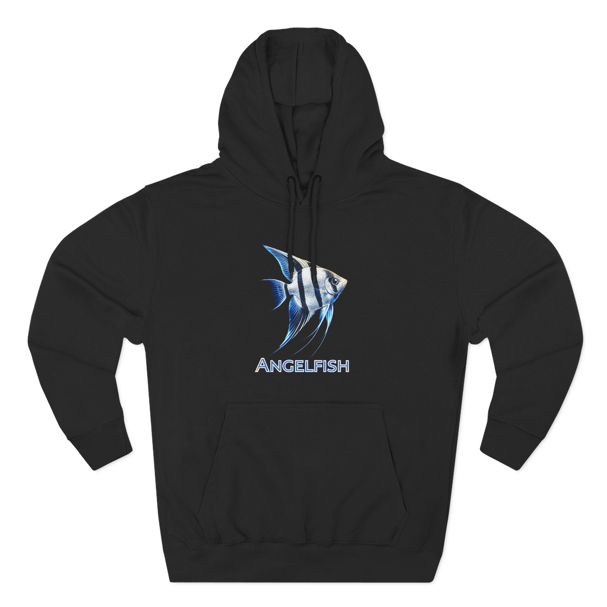 Angelfish Graphic Hoodie — Blue Aquarium Fish Pullover