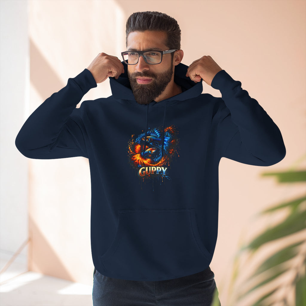 Fire & Ice Guppy – Premium Three-Panel Fleece Hoodie