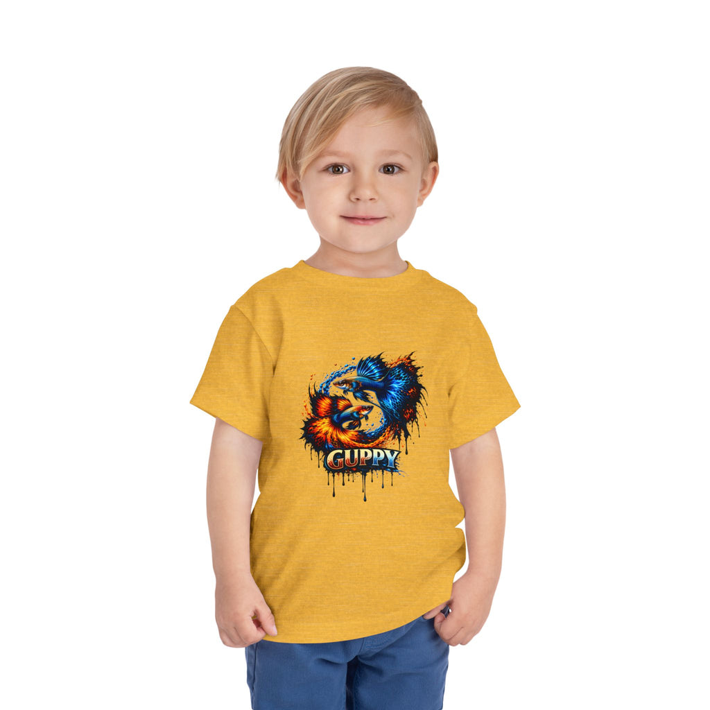 Fire & Ice Guppy – Toddler "Neon Flare" Premium Tee
