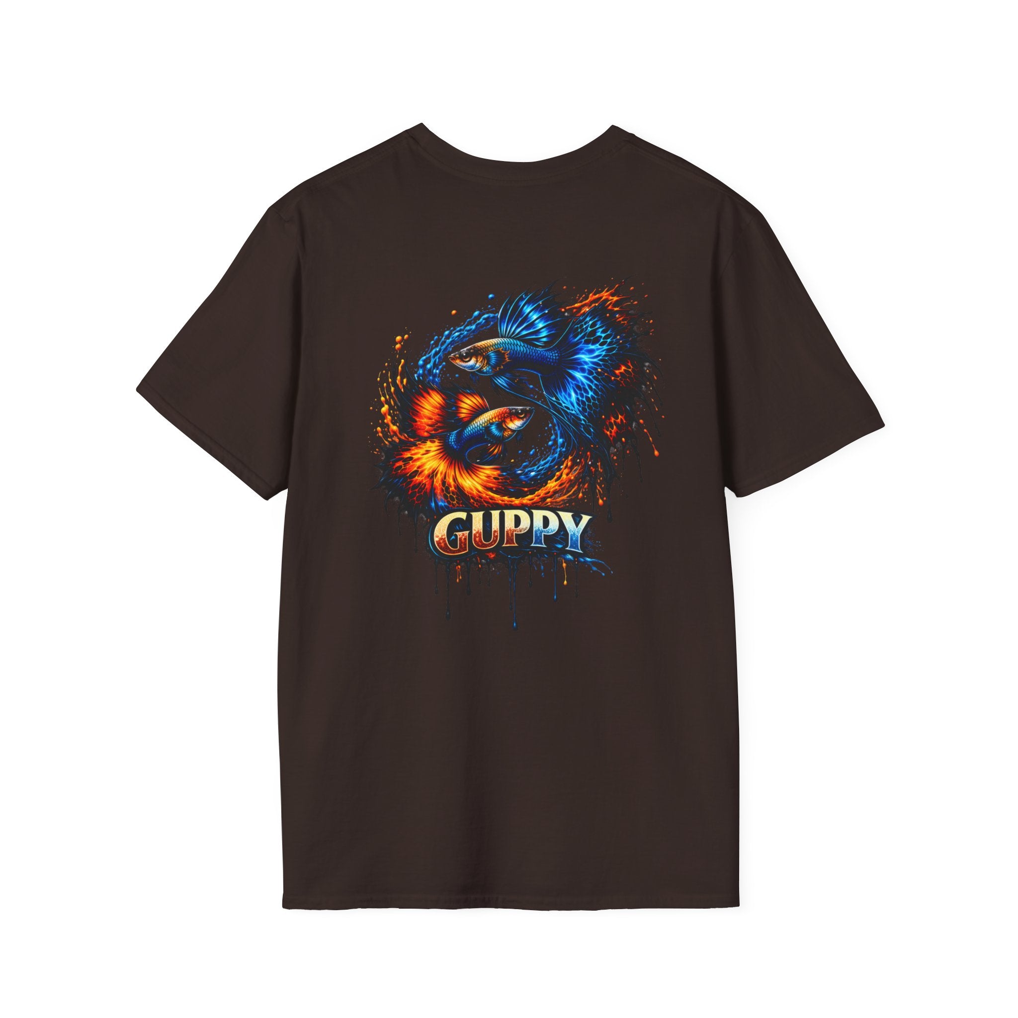 Guppy Fish T-Shirt — Vibrant Watercolor Drip Graphic Tee
