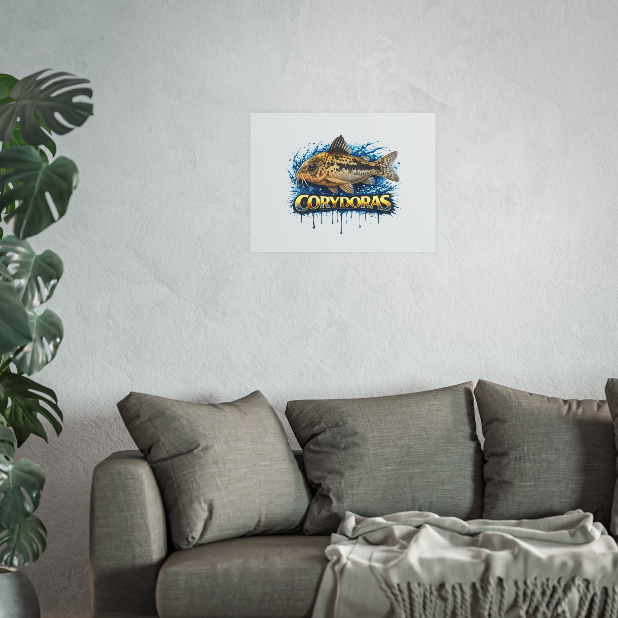 Corydoras Fish Poster — Decorative Aquarium Art Print (Satin/Matte)