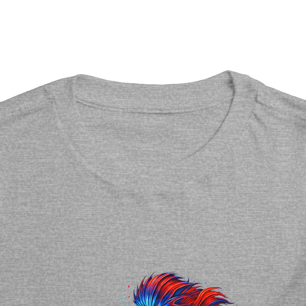Toddler Tee - 'Fierce Betta' Colorful Betta Fish Graphic Shirt for Kids