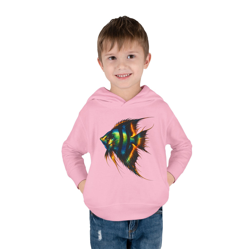 Toddler Hoodie with Colorful Angelfish Graphic