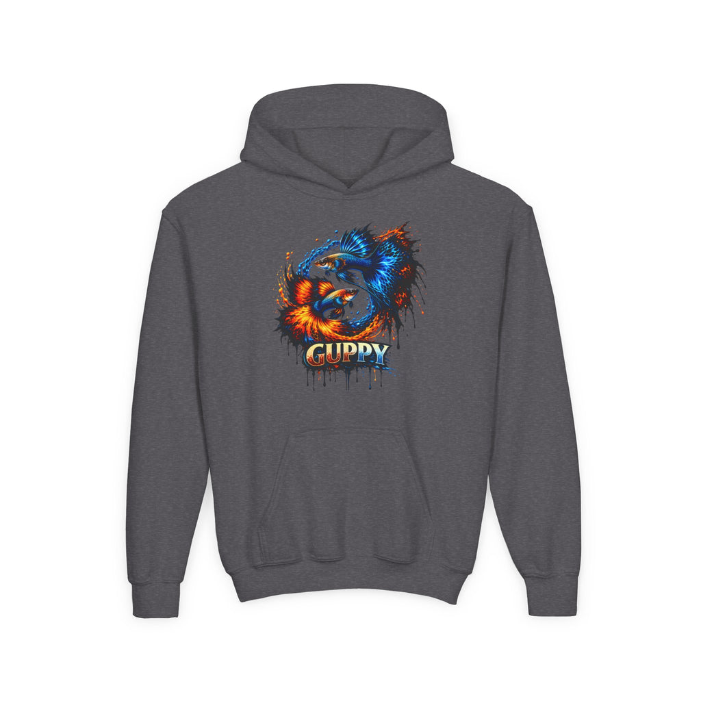 Fire & Ice Guppy – Kids "Neon Flare" Fleece Hoodie