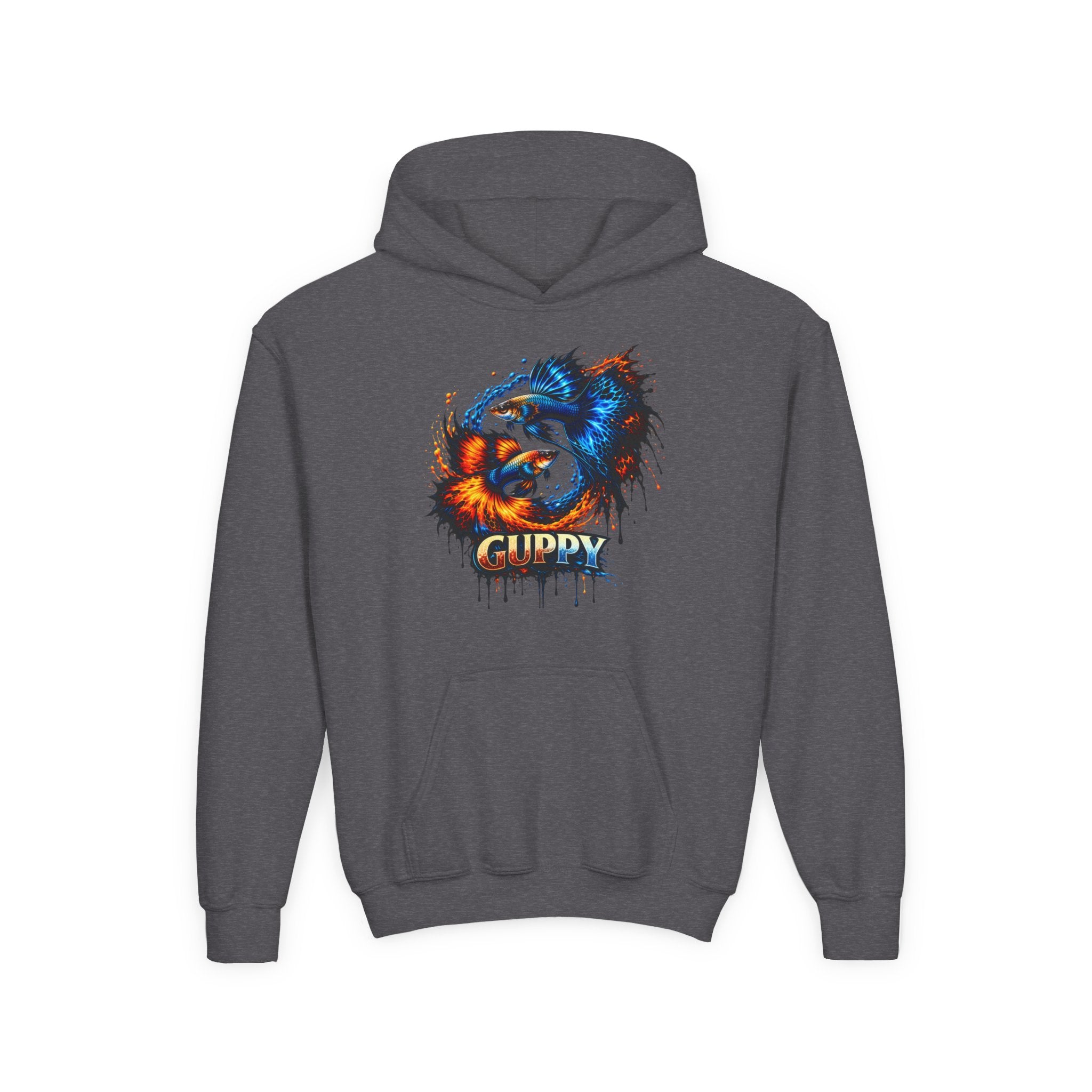 Fire & Ice Guppy – Kids "Neon Flare" Fleece Hoodie